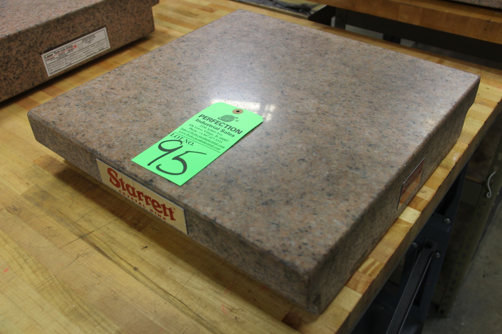 STARRETT 18" x 18" Crystal Pink Double Ledge Surface Plate