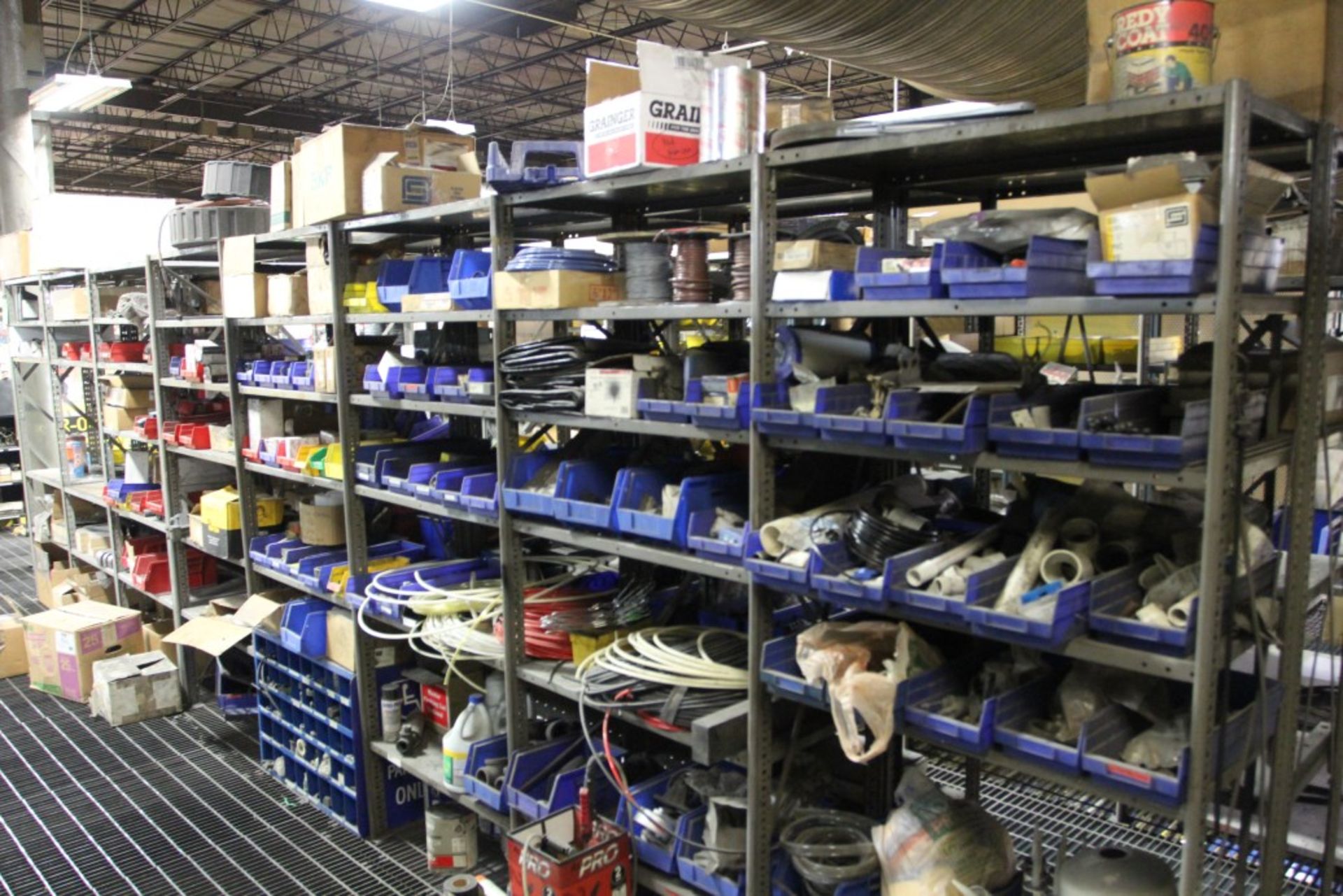 Maintenance Area Comprising (5) Rows of Shelving Units and Contents - Image 2 of 11