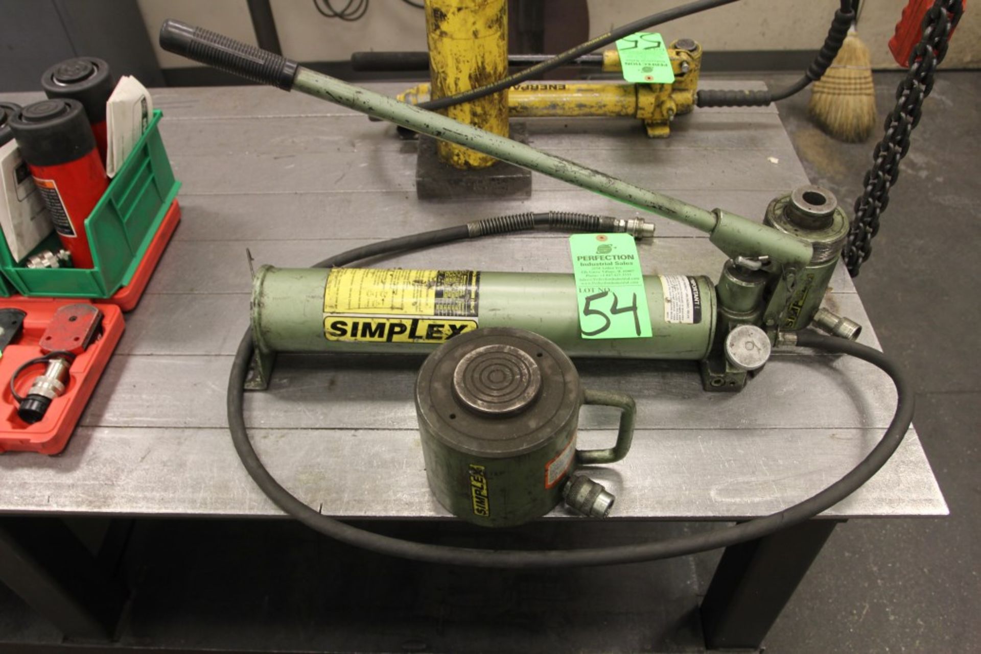 Simplex Hydraulic Pump and 100 Ton Ram;  (Location: Ogden Plant)