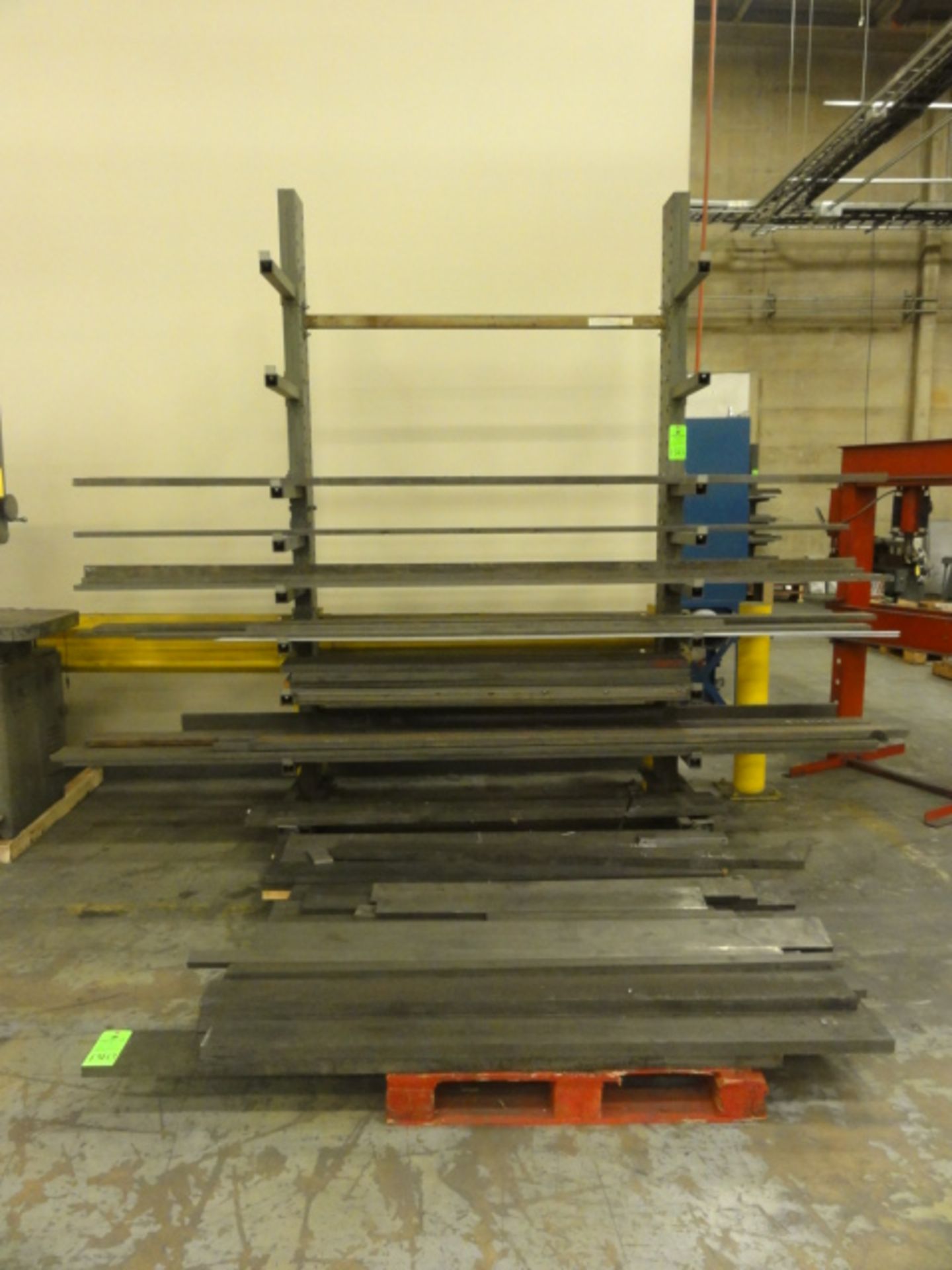 Steeltree Single Sided Cantilever Rack w/ Contents incl Square Steel Stock, Solid Flat Stock,