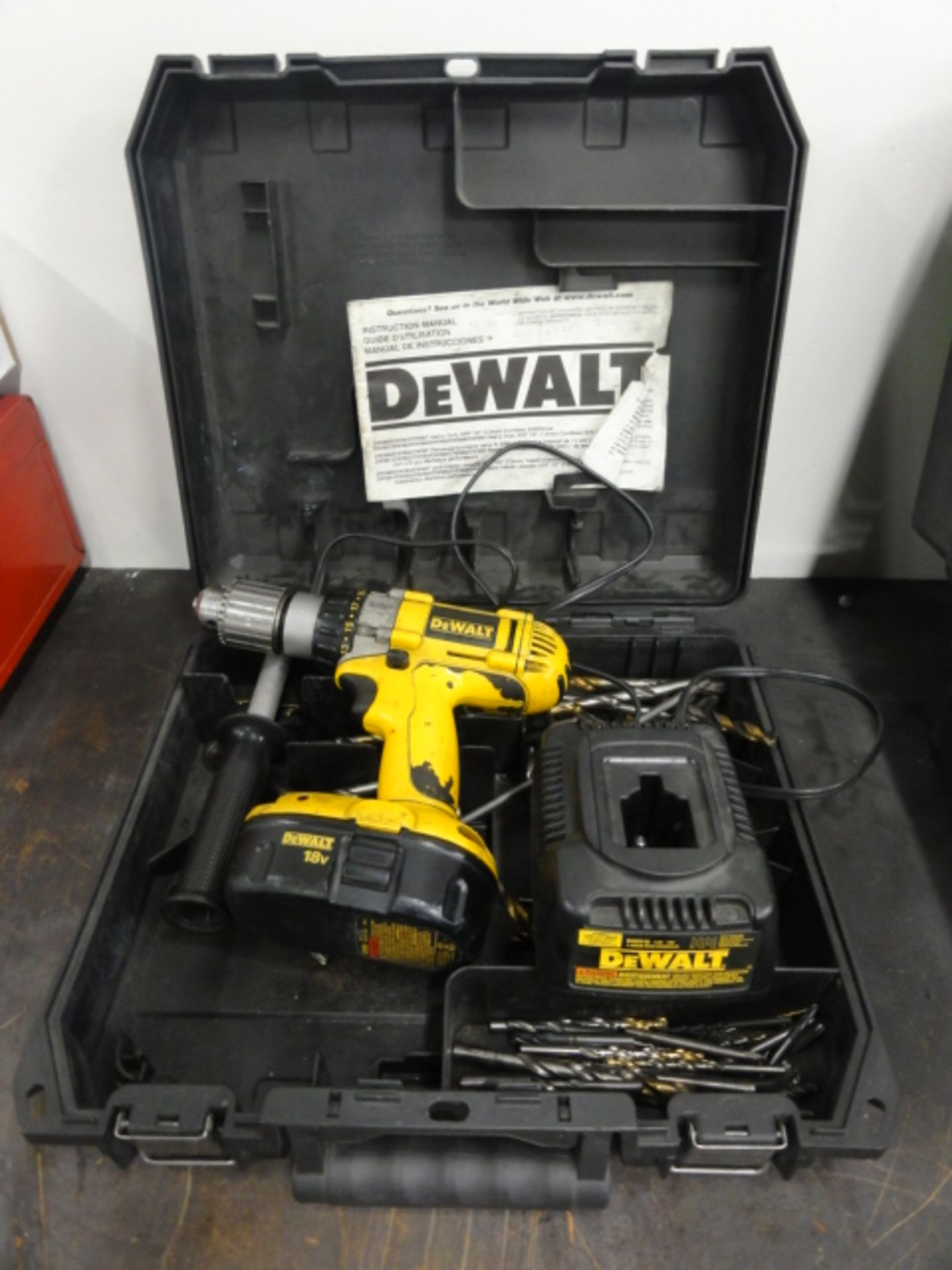 DeWalt Model DW987 Heavy Duty 1/2" 18V Cordless Drill/Driver, w/ Charger, Battery, Case, Located