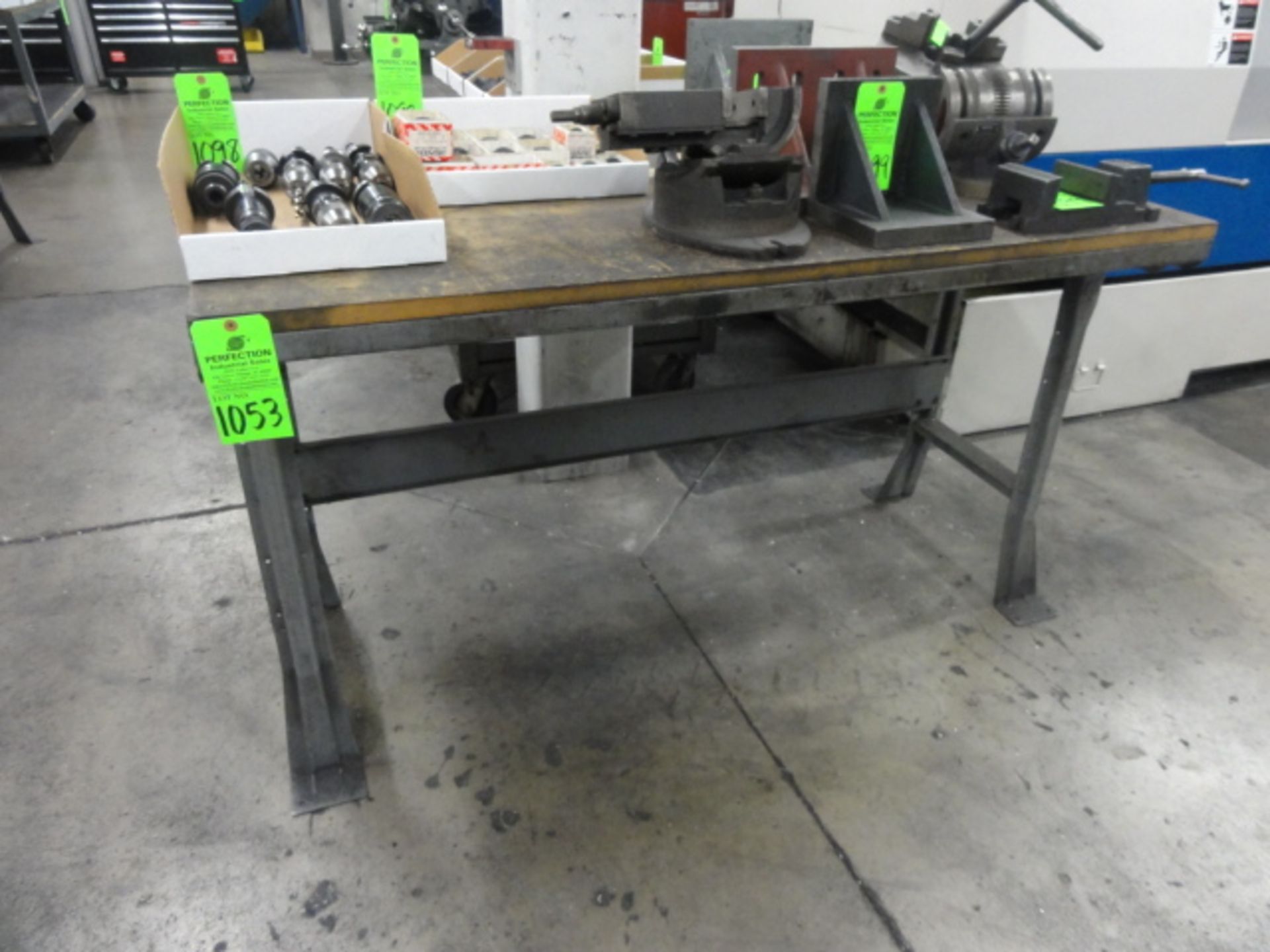 Lot of (4) 6' Folding Tables, (3) Steel Frame Wood Top Work Benches, Located in Plastics - Image 5 of 5