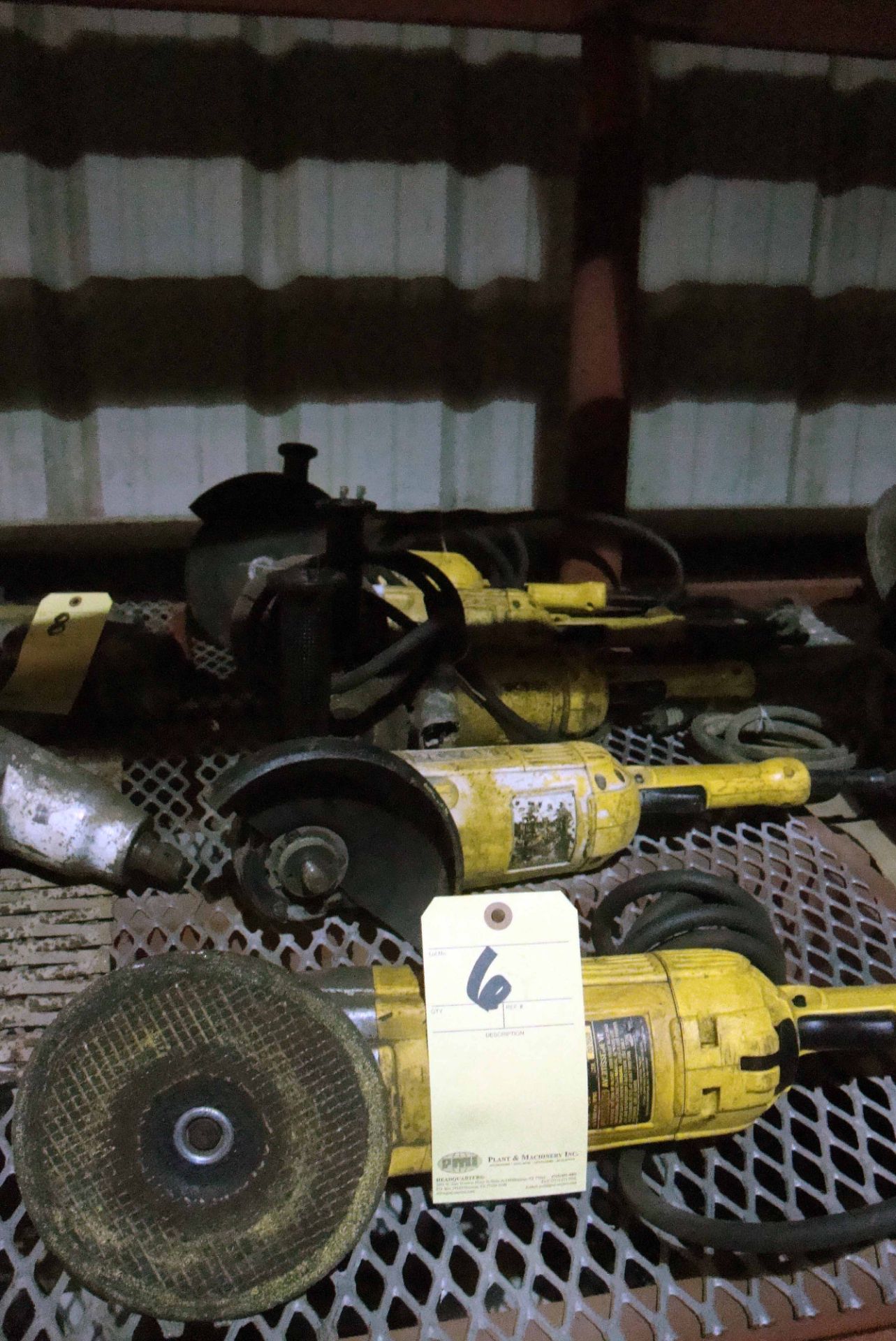 LOT OF ELECTRIC RIGHT ANGLE GRINDERS (5), DEWALT 8", H.D.