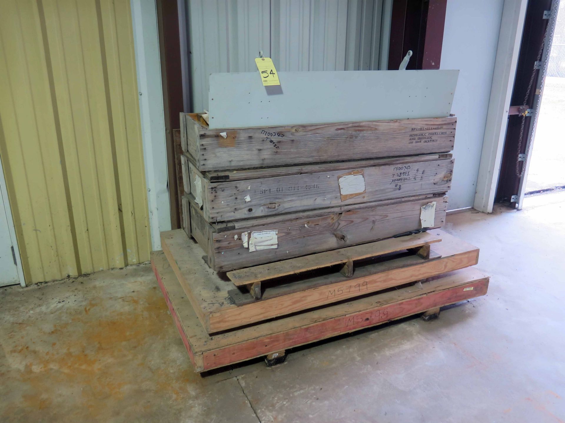 LOT OF ALUMINUM MANUFACTURED PARTS  (in crates on pallet)