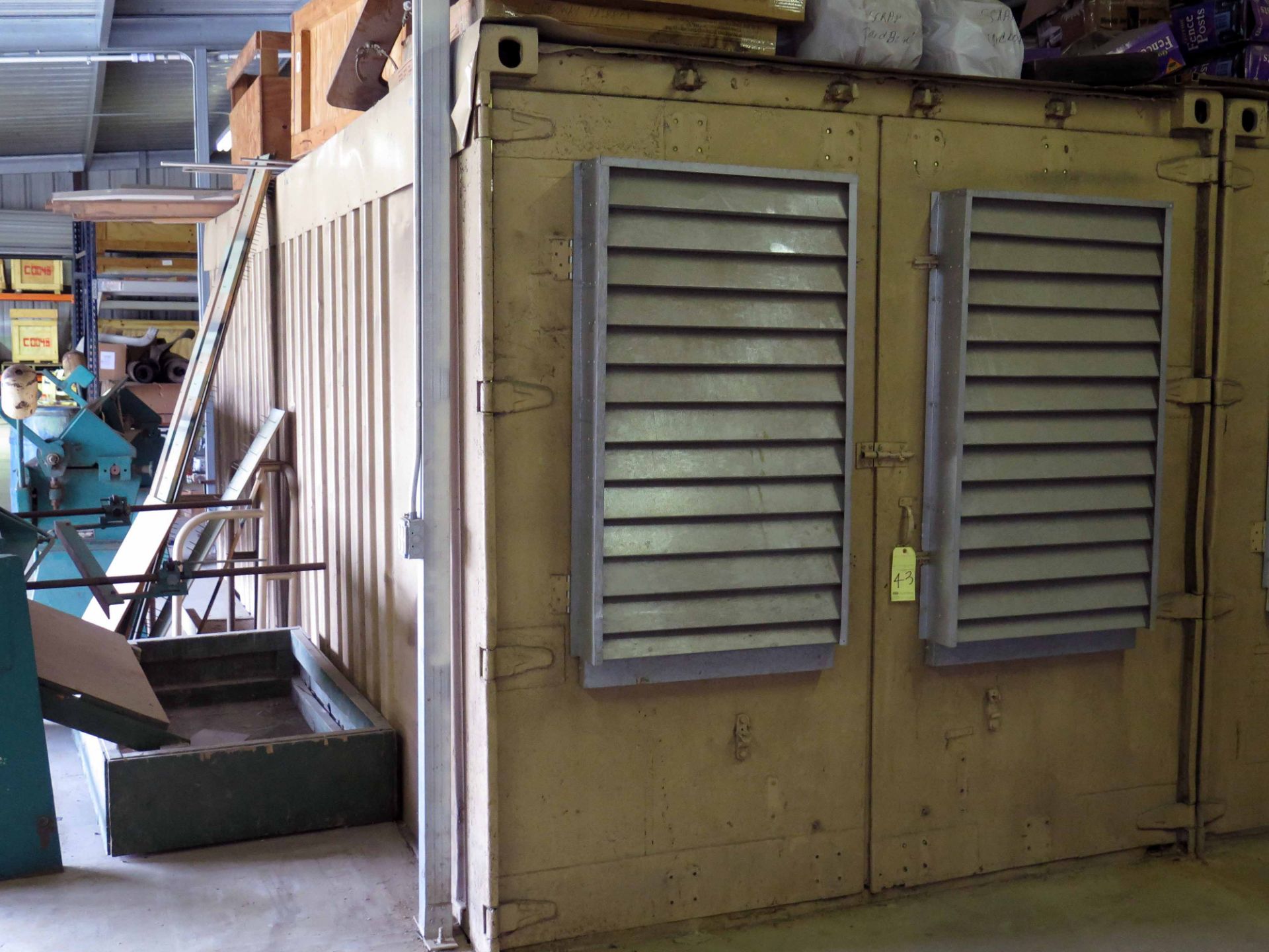 SPRAY BOOTH, CUSTOM, built w/20â€™ connex shipping containers, sgl. end doors - Image 2 of 3