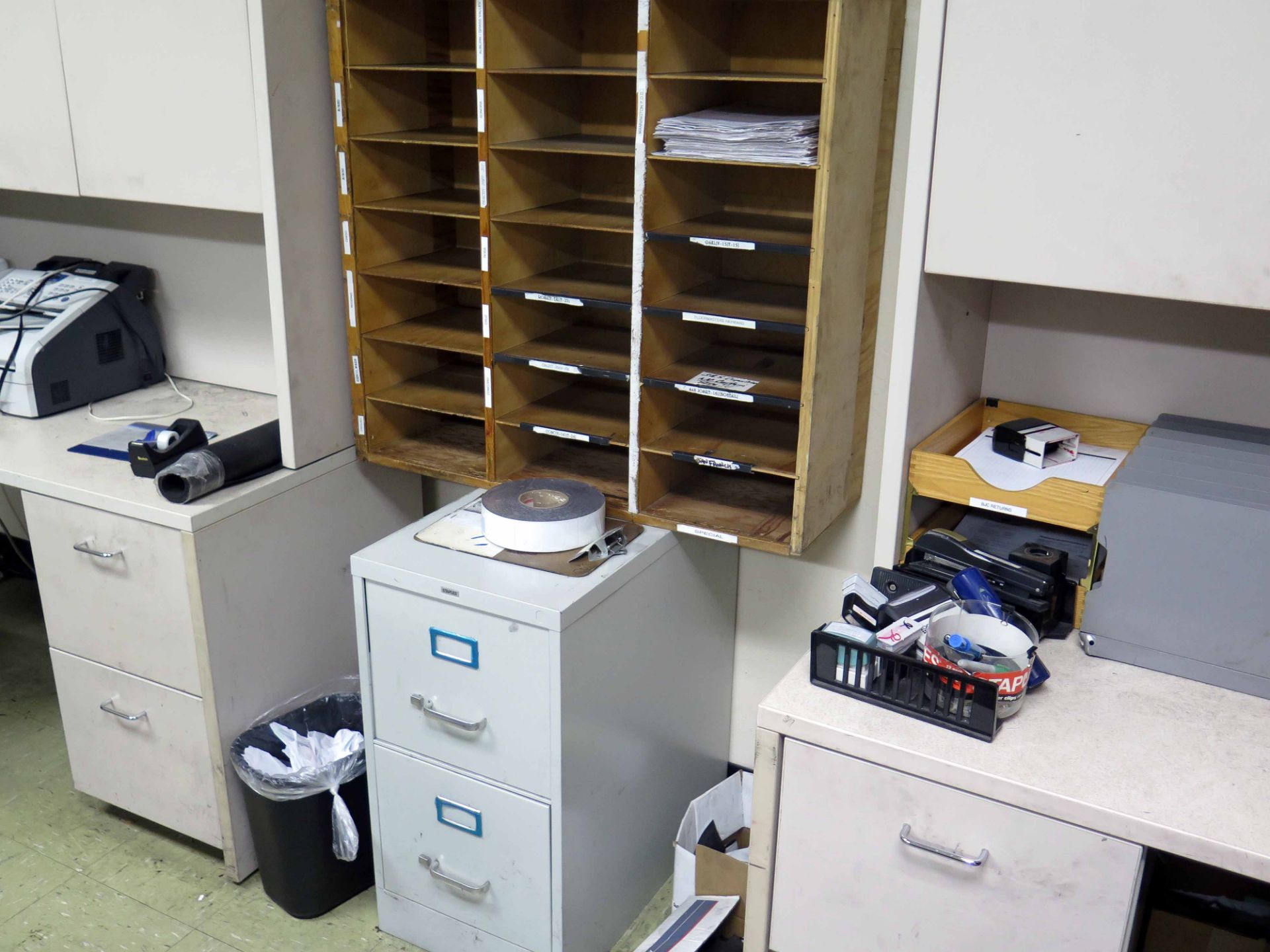 DISPATCH OFFICE, w/printers, filing cabinets, office furniture, metro rack - Image 9 of 16