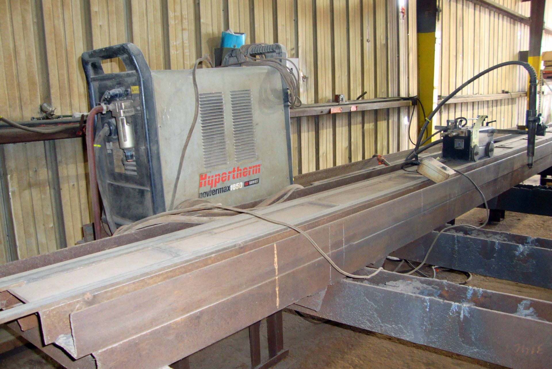 PLASMA CUTTER, HYPERTHERM POWERMAX MDL. 1650 G3 SERIES, Bug-O track burner, approx. 25' track, S/N - Image 2 of 3