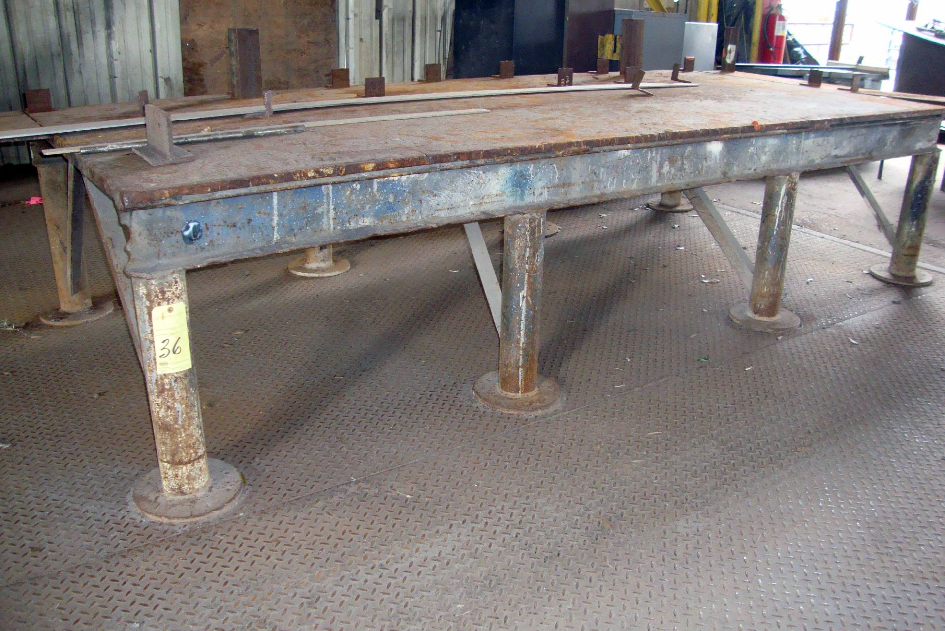 STEEL LAYOUT TABLE, 60" x 132" x 1"