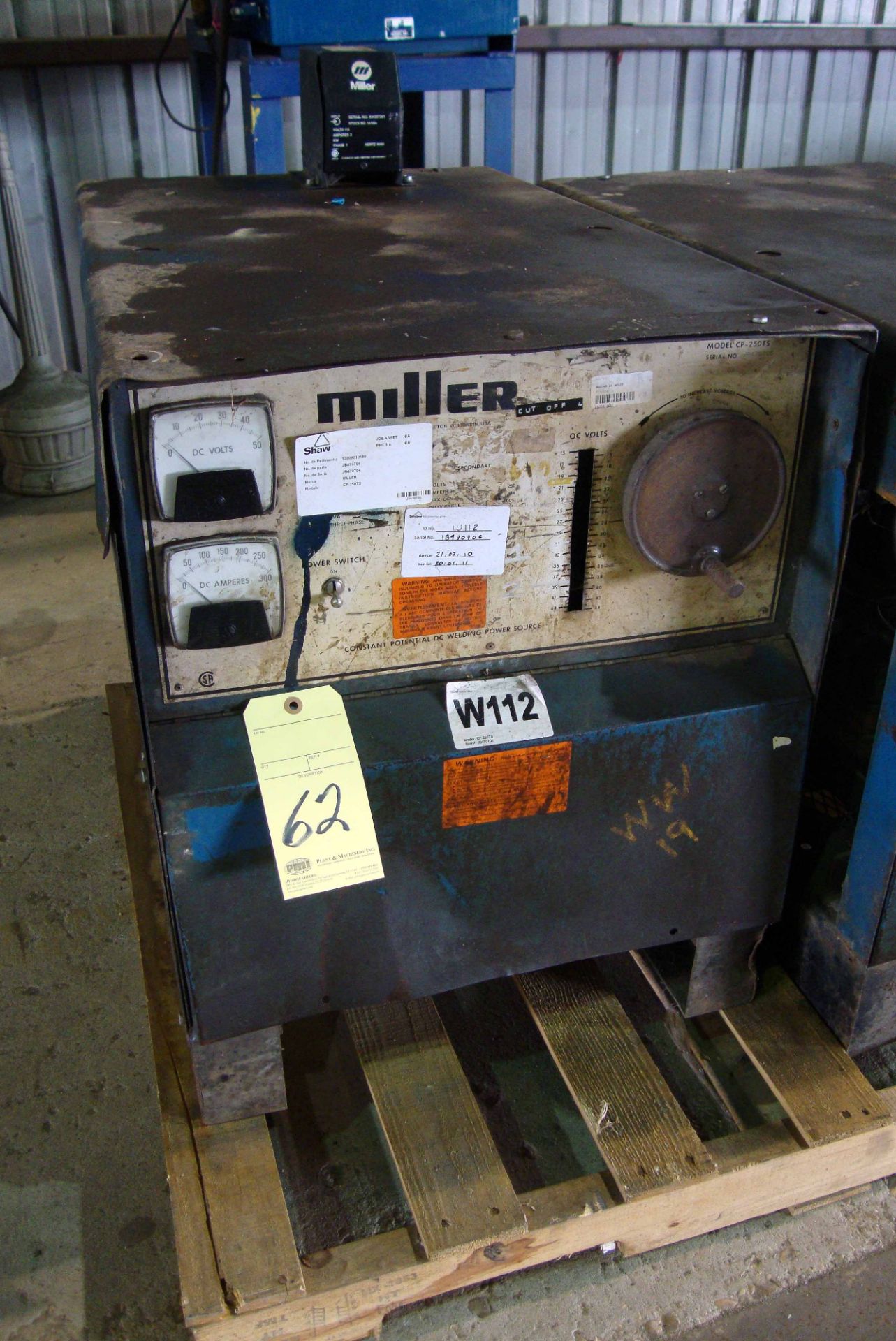 ARC WELDER, MILLER MDL. CP-250TS, 250 amp, S/N JB470706