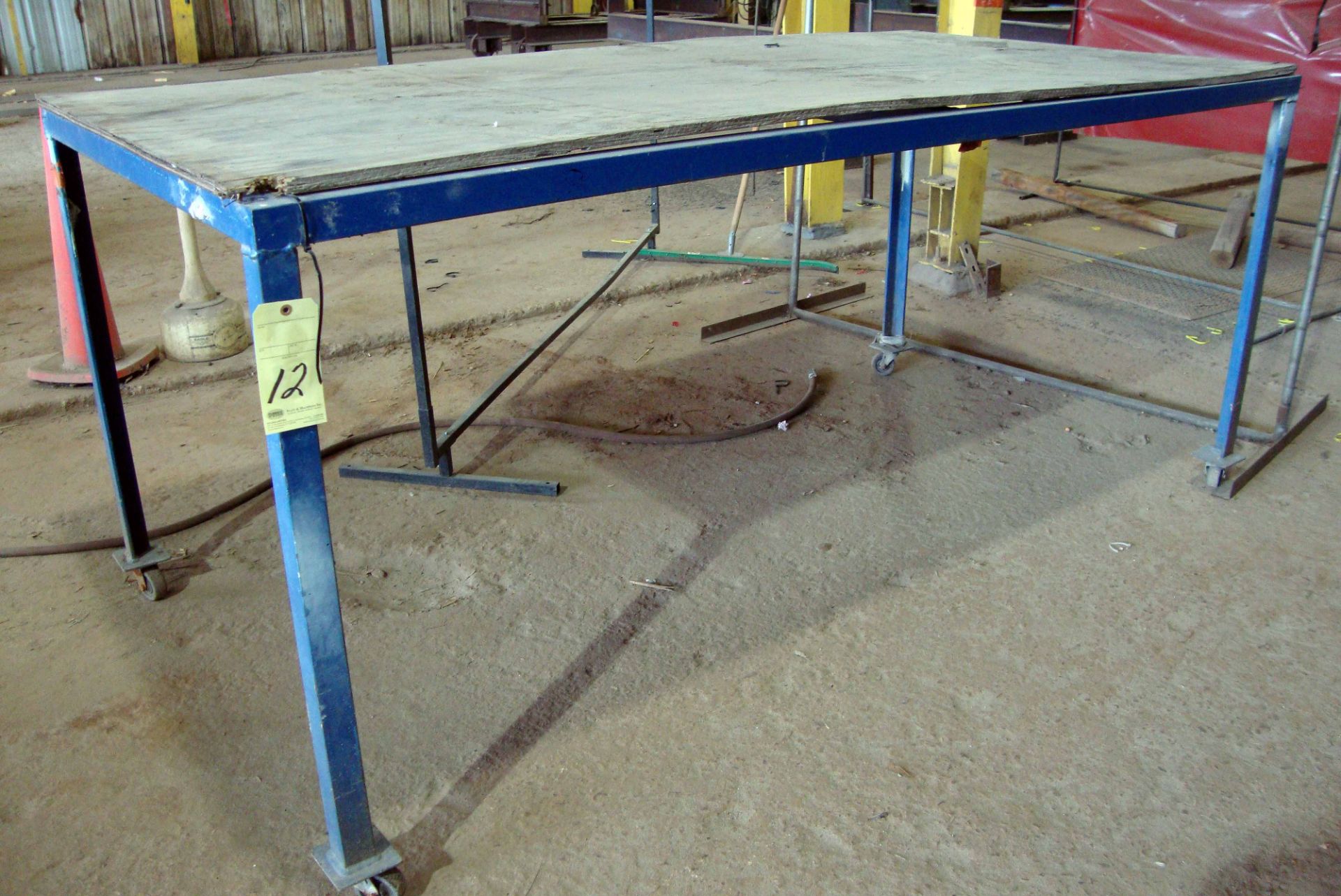 LOT OF PORTABLE STEEL TABLES (4), 48" x 96"