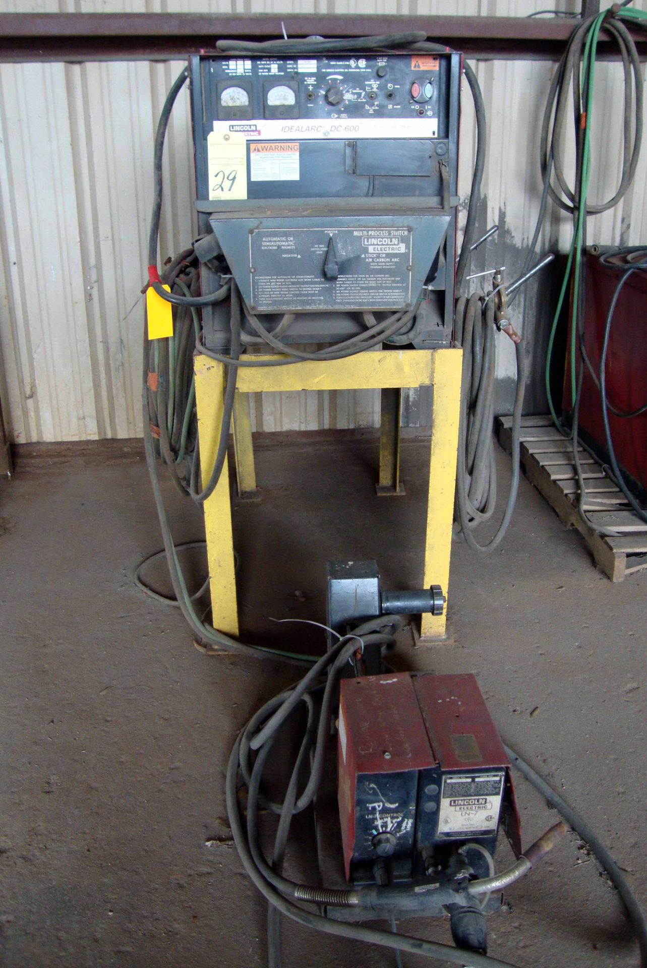 MIG WELDER, LINCOLN MDL. DC600, 600 amps @ 44 v., 100% duty cycle, Lincoln Mdl. LN7 wire feeder, - Image 2 of 2