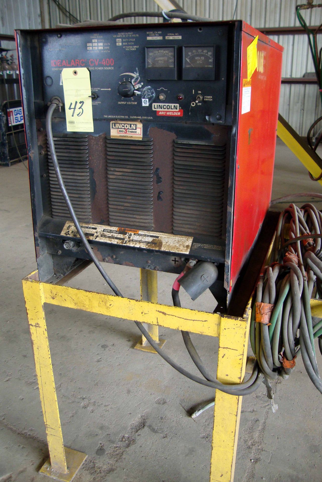 ARC WELDER, LINCOLN IDEALARC MDL. CV400, 400 amp, 100% duty cycle, S/N AC786131