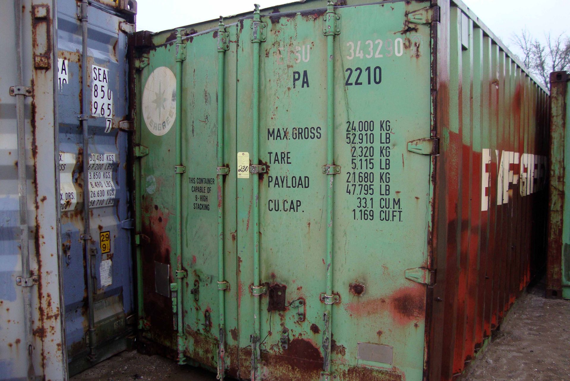 STEEL STORAGE CONTAINER, approx. 24'  (no title)
