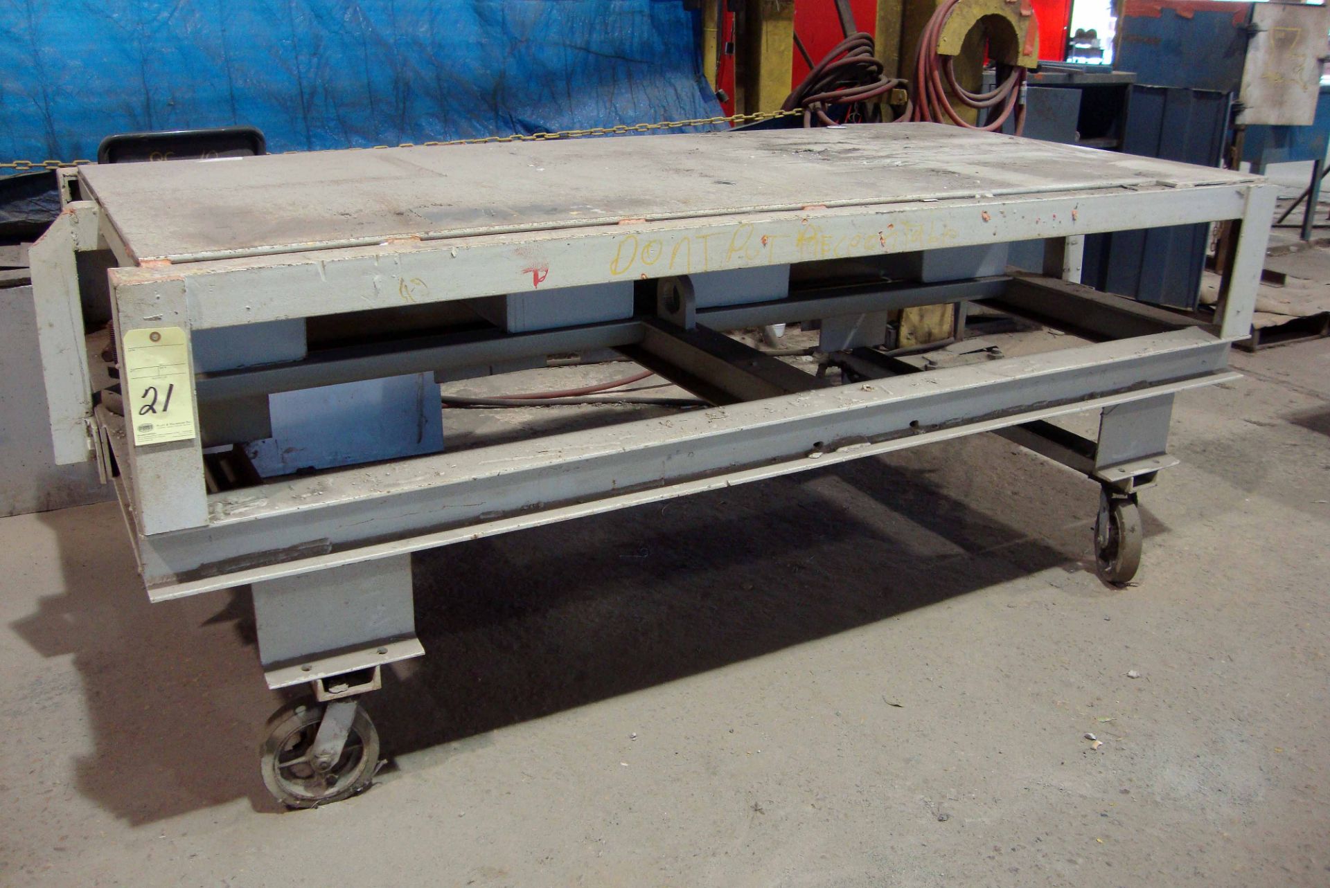 PORTABLE STEEL TABLE, 48" x 96", H.D.