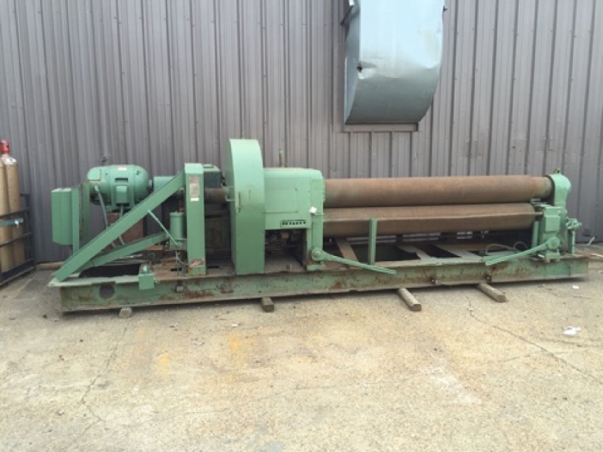 PLATE BENDING ROLL, WEBB 8' X 5/8", Mdl. 9L-3, 3 roll design, 12” roll dia.,20 HP main motor, S/N