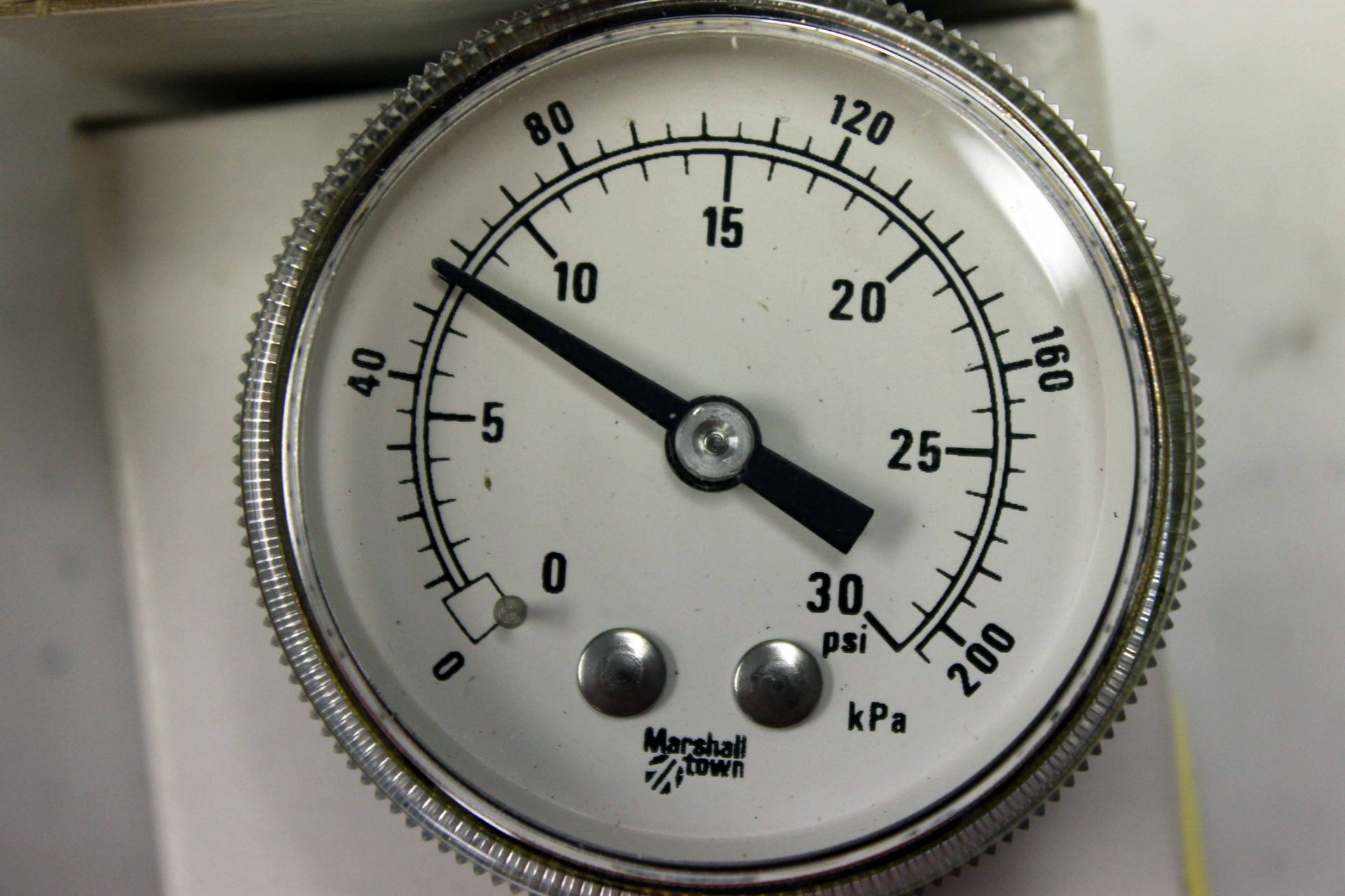 (Lot of 12) PRESSURE GAUGES, Unused, Marshalltown Mdl. G14420 (J1142), 2", steel case, copper