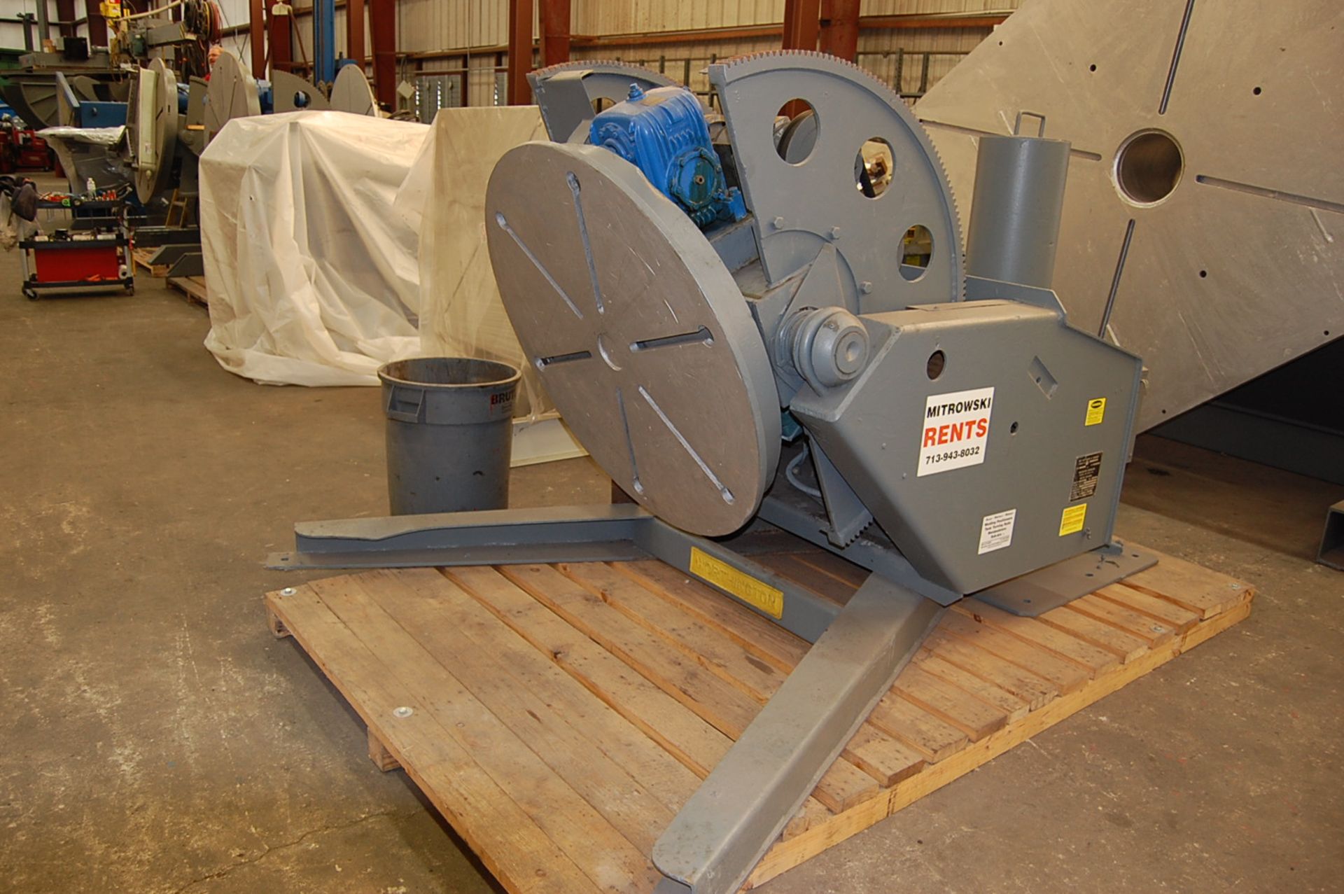WELDING POSITIONER, RANSOME/WORTHINGTON 6,000 LB. CAP., 48" table, Reliance Electric SCR spd.