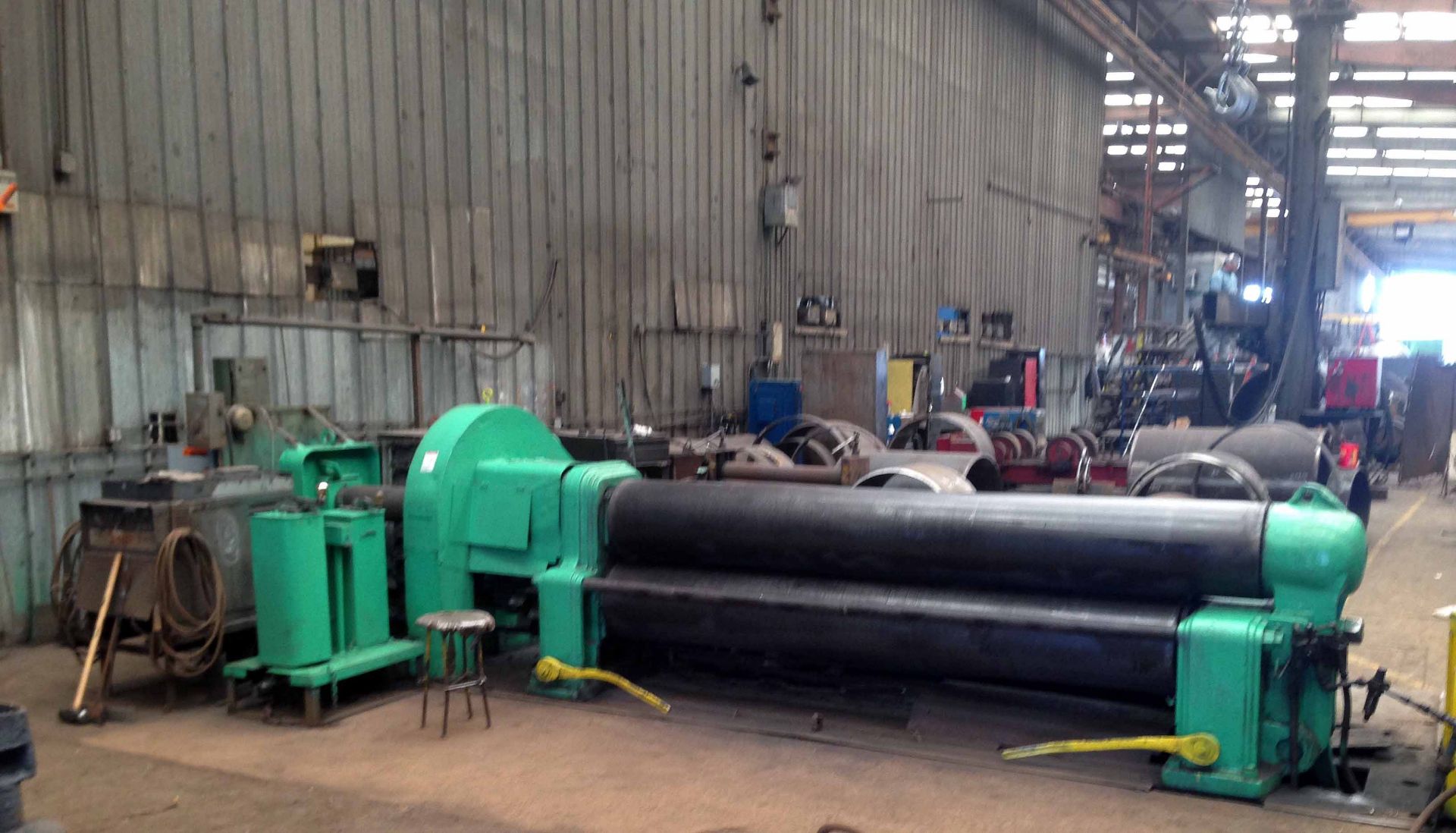 PLATE BENDING ROLL, WEBB 10' X 1.25" (est.) CAP., Mdl. 16L-C3-3, 3-roll design, main motor rebuilt - Image 3 of 8