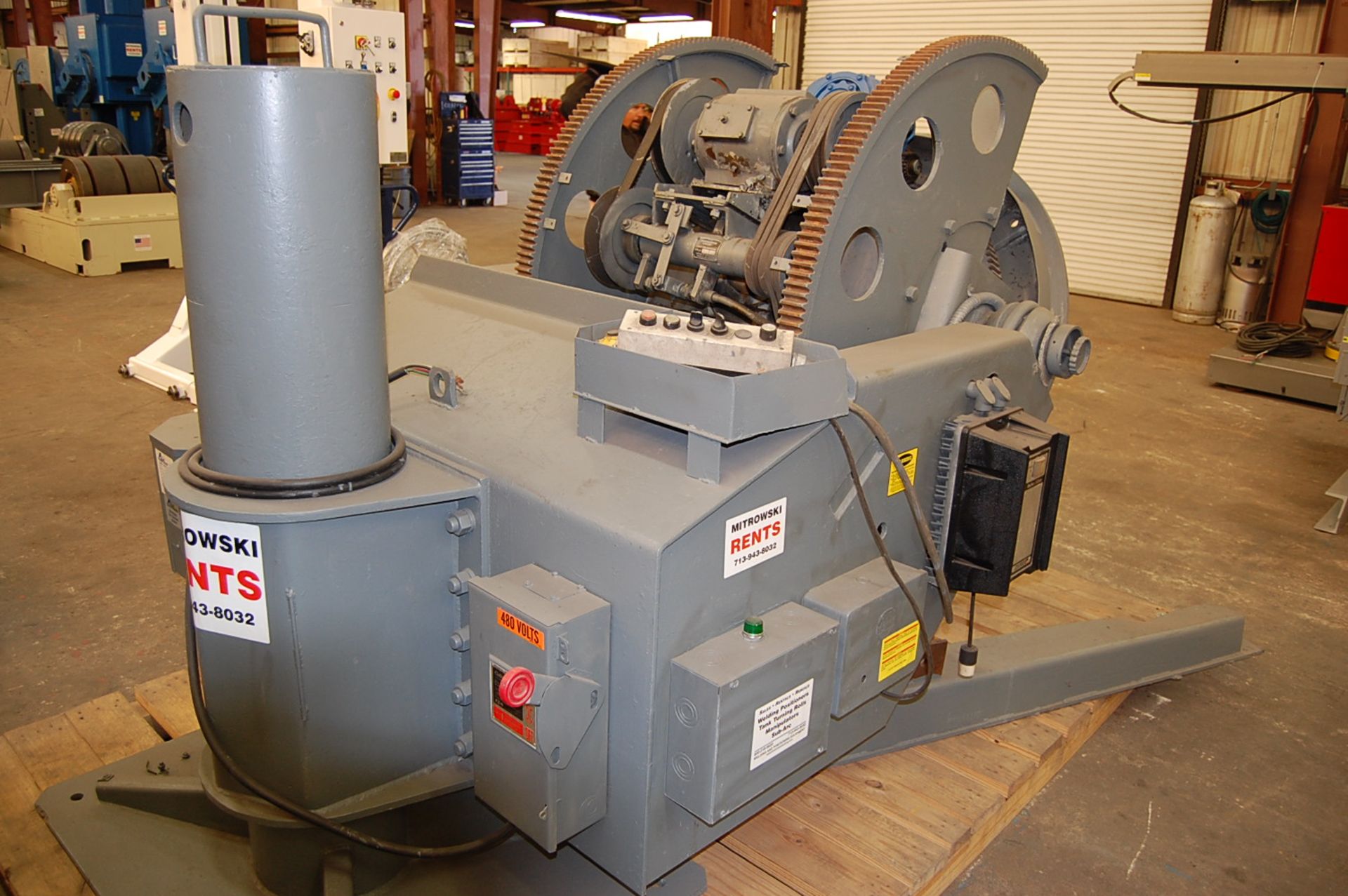 WELDING POSITIONER, RANSOME/WORTHINGTON 6,000 LB. CAP., 48" table, Reliance Electric SCR spd. - Image 3 of 4