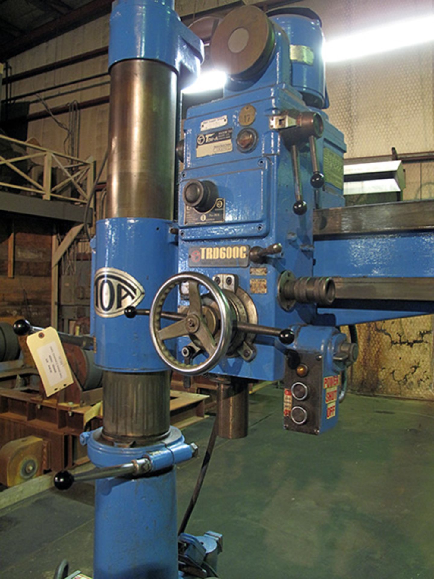 RADIAL DRILL, TOAKIKAI 2' X 6", Mdl. TRD600C, 24” spindle center to column face, 6-1/2” column, 6 - Image 4 of 10