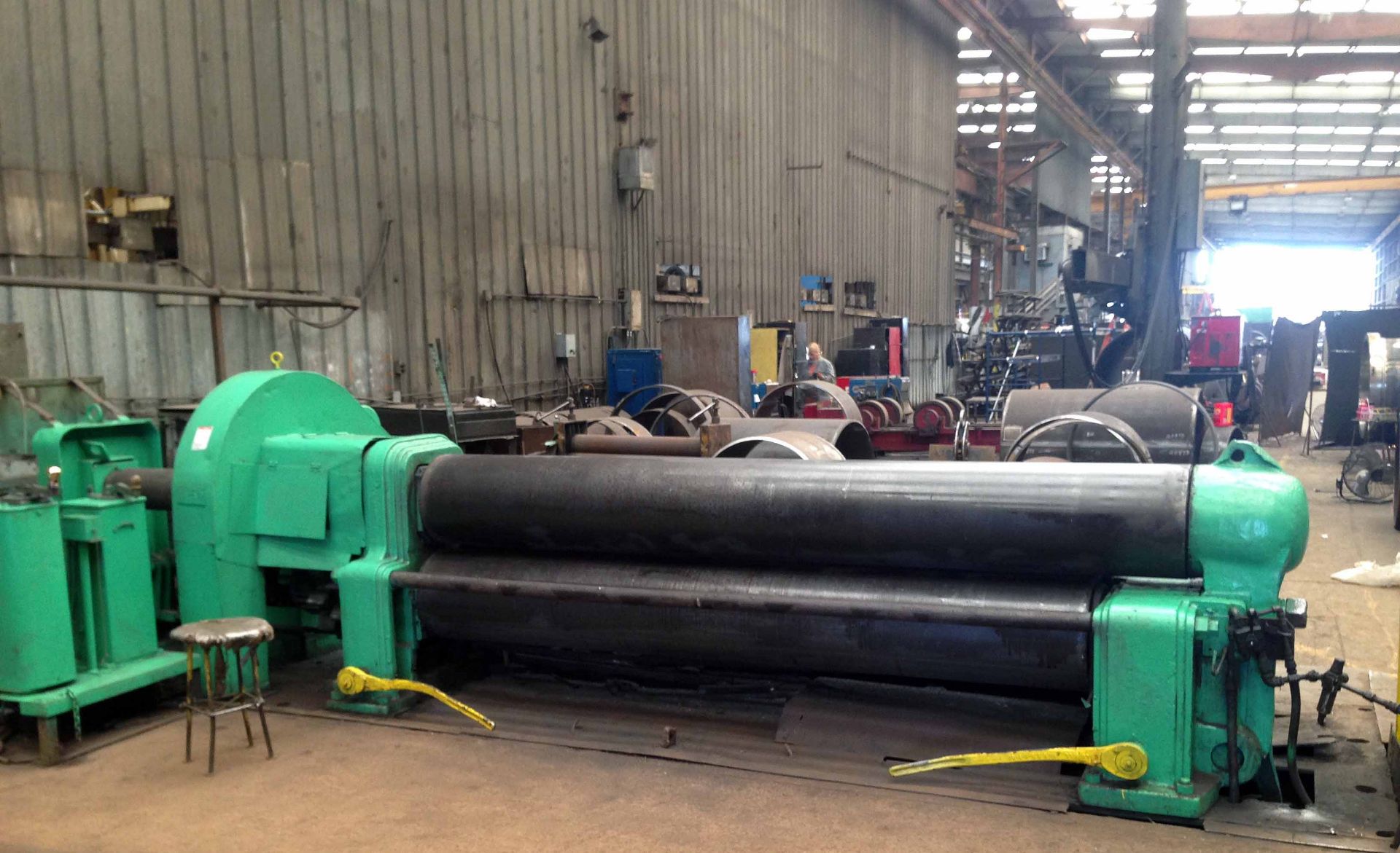 PLATE BENDING ROLL, WEBB 10' X 1.25" (est.) CAP., Mdl. 16L-C3-3, 3-roll design, main motor rebuilt - Image 2 of 8