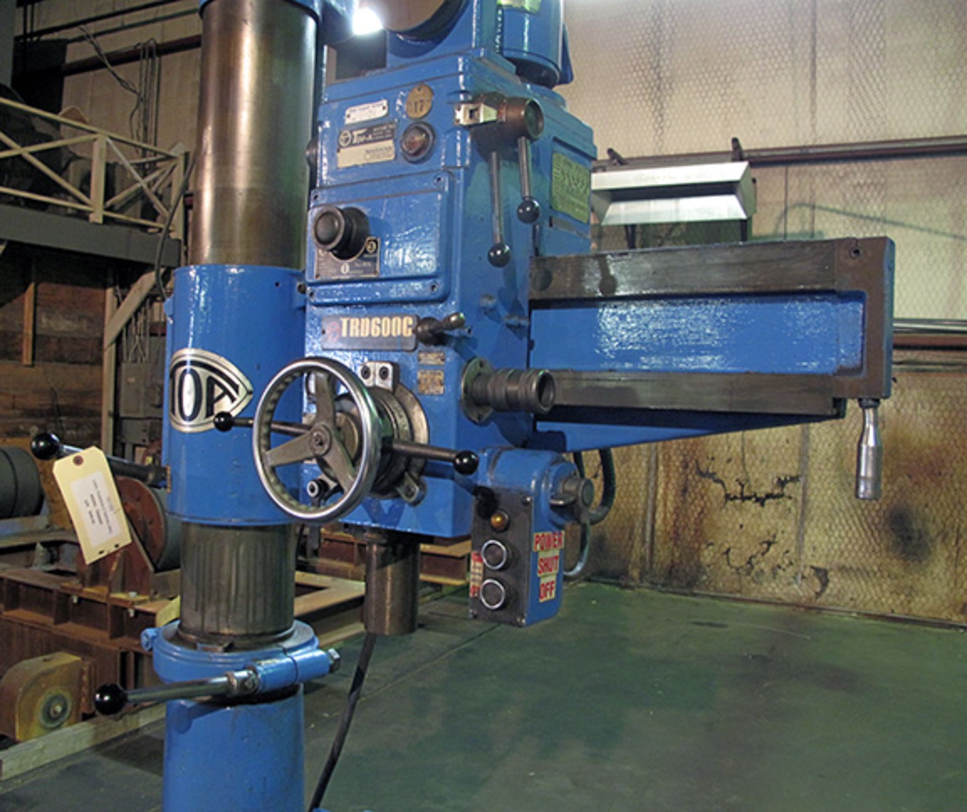 RADIAL DRILL, TOAKIKAI 2' X 6", Mdl. TRD600C, 24” spindle center to column face, 6-1/2” column, 6 - Image 10 of 10
