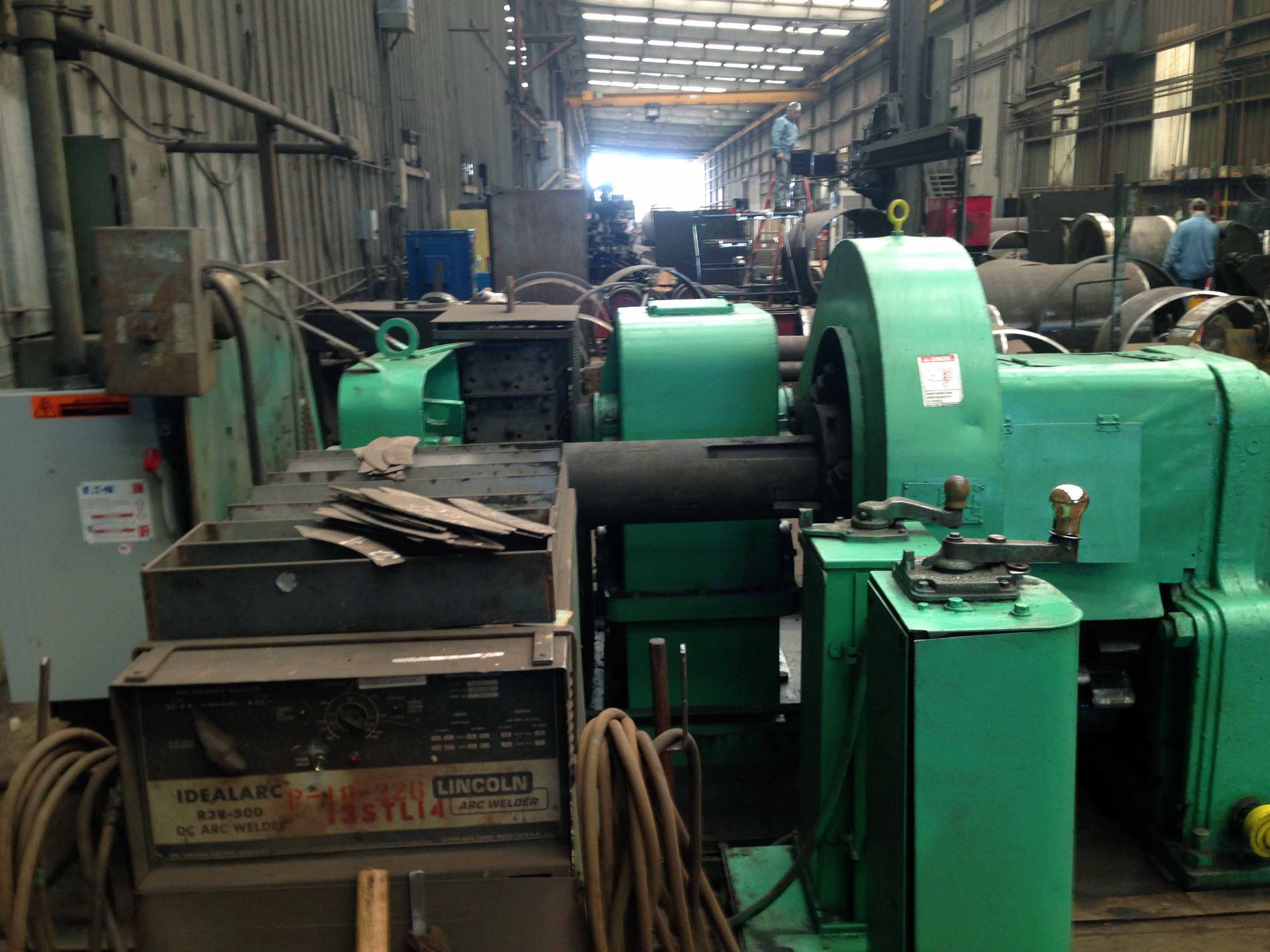 PLATE BENDING ROLL, WEBB 10' X 1.25" (est.) CAP., Mdl. 16L-C3-3, 3-roll design, main motor rebuilt - Image 6 of 8