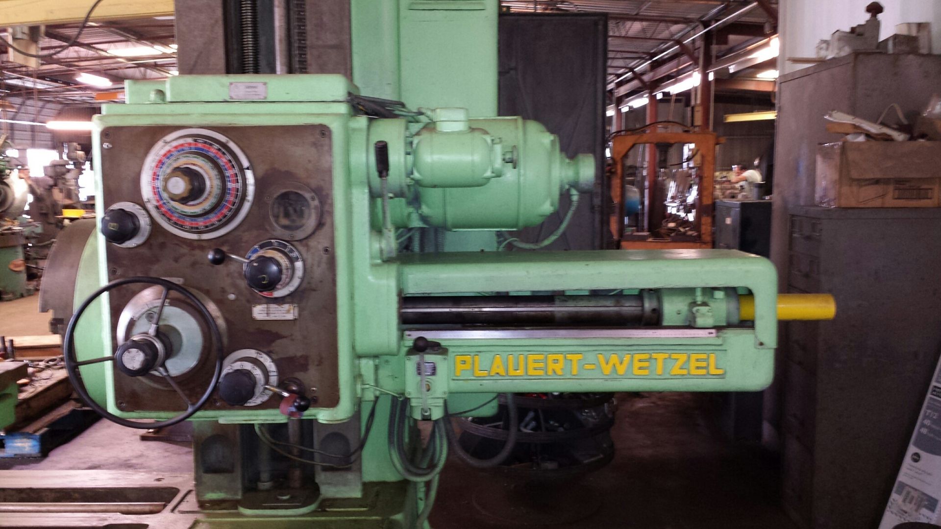 TABLE TYPE HORIZONTAL BORING MILL, PLAUERT WETZEL 3" CAP., 3" spindle dia., built-in 40" x 49" - Image 6 of 7