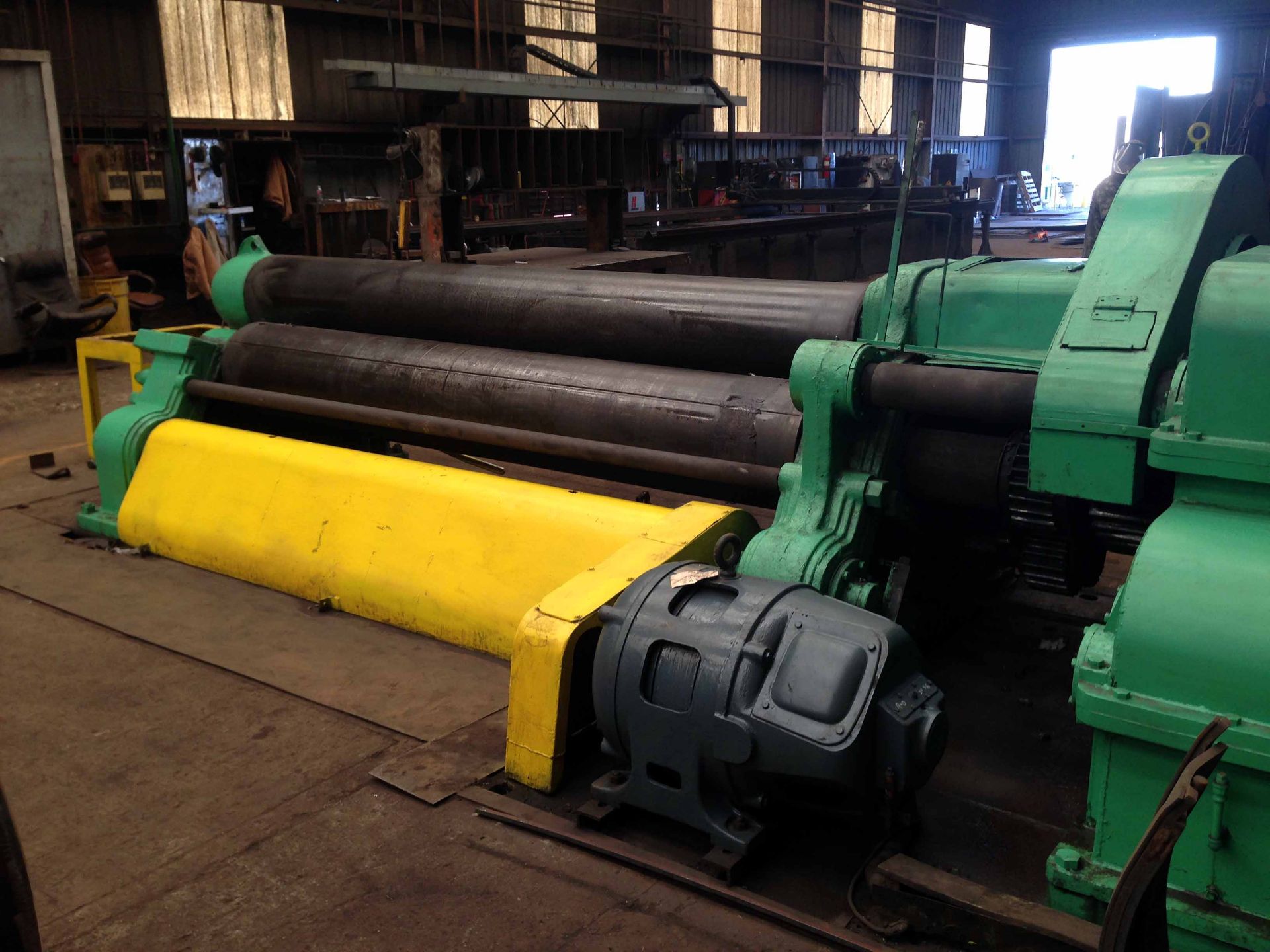 PLATE BENDING ROLL, WEBB 10' X 1.25" (est.) CAP., Mdl. 16L-C3-3, 3-roll design, main motor rebuilt - Image 8 of 8