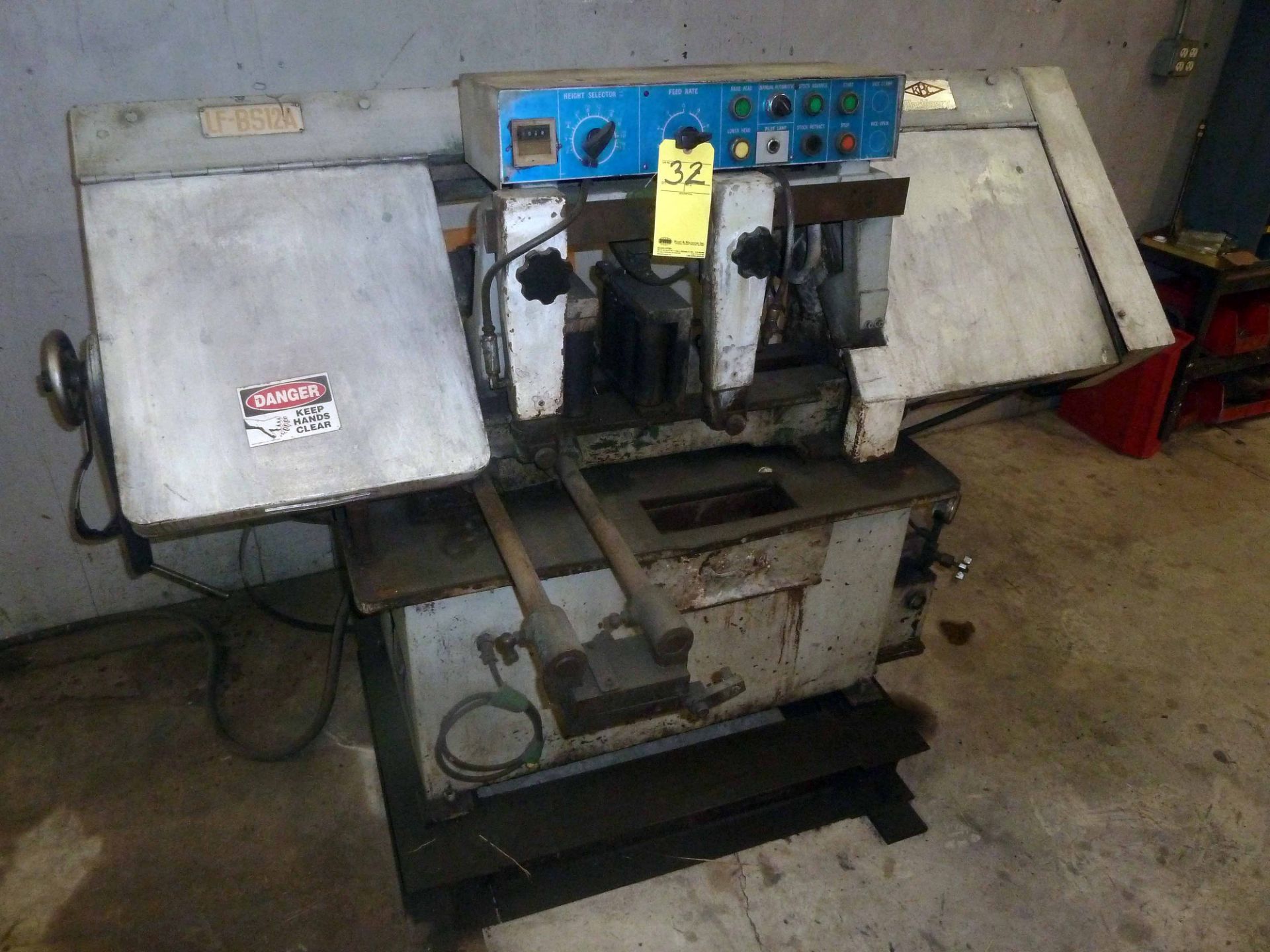 HORIZONTAL BANDSAW, KBC 12" X 19", Mdl. LF-BS12A, 6-spd. settings, auto features, S/N 12060 (