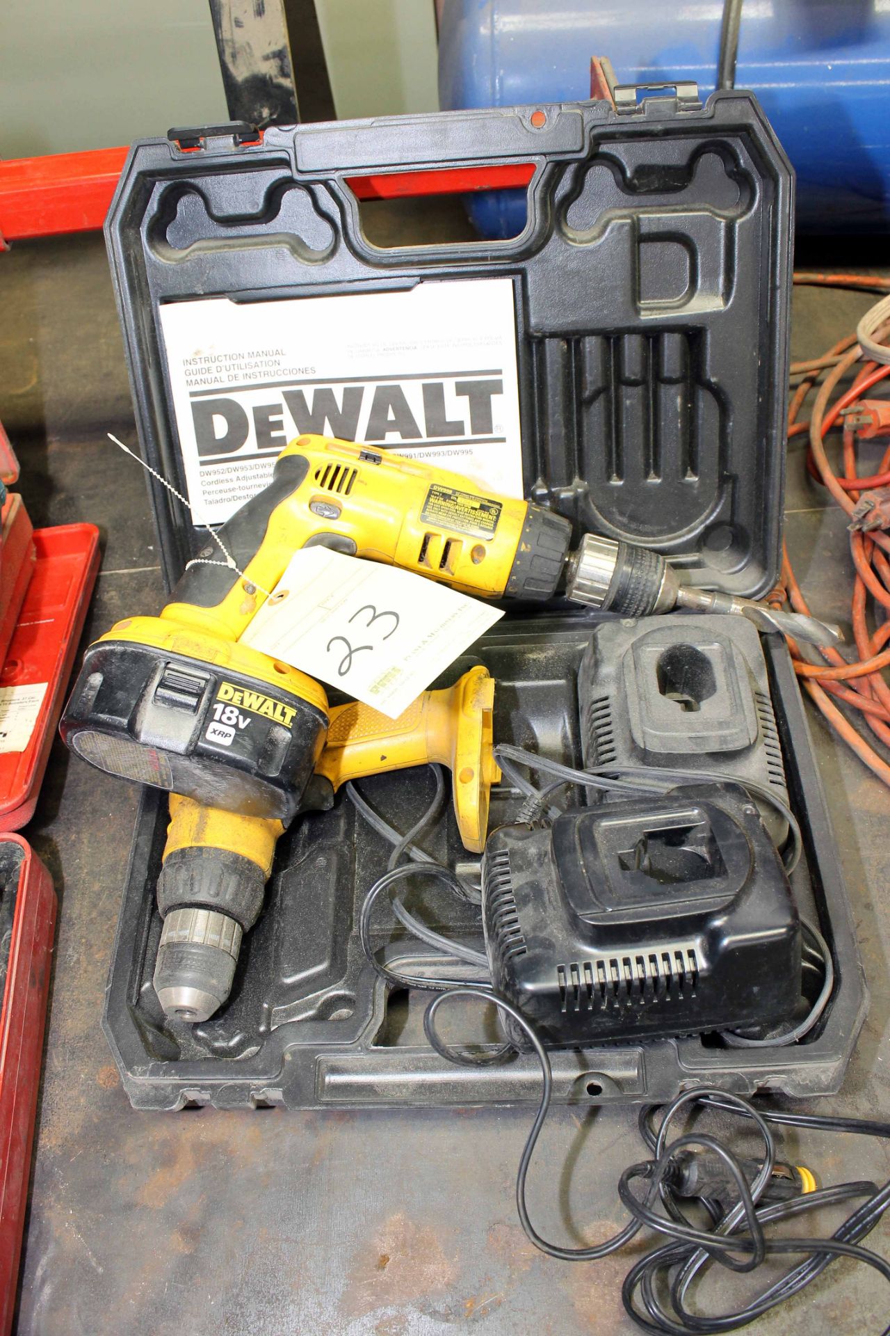 LOT OF DEWALT RECHARGEABLE DRILLS