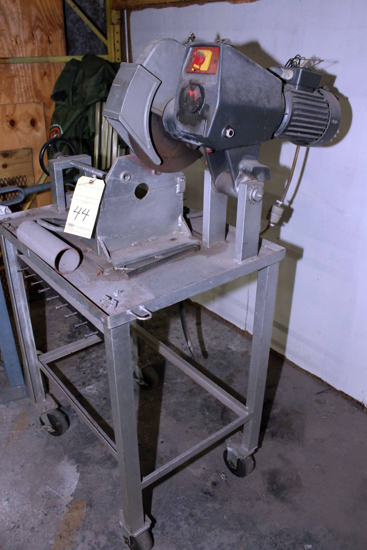 CHOP SAW, METORA 12", on rolling cart