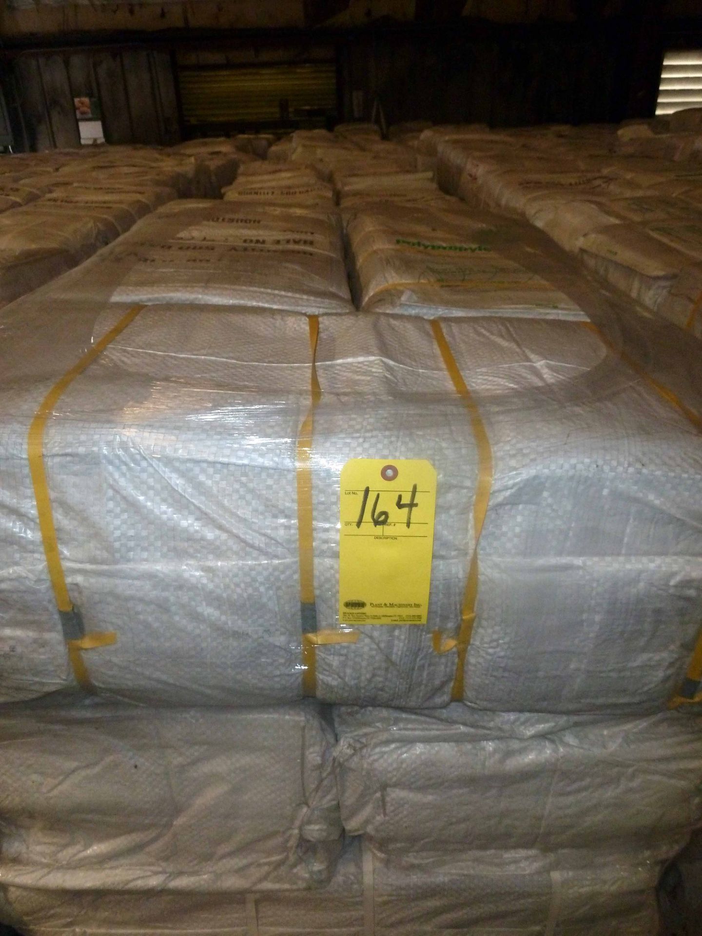 LOT OF PALLETIZED WOVEN BAGS, APPROX. 36,000 BAGS