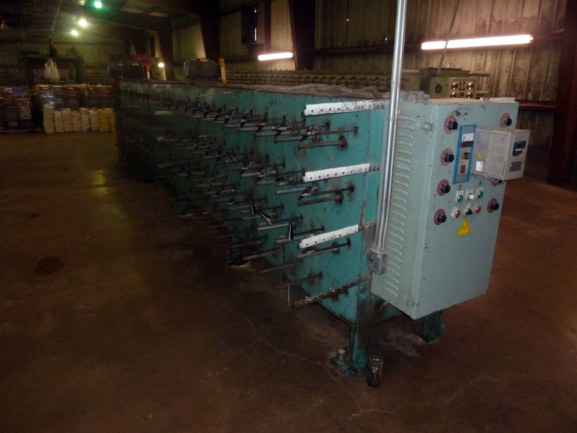 PP/HDPE FLAT YARN EXTRUSION LINE, YAO-TA MDL. YT-100, new 1996, 60 HP main extruder drive motor; - Image 4 of 4