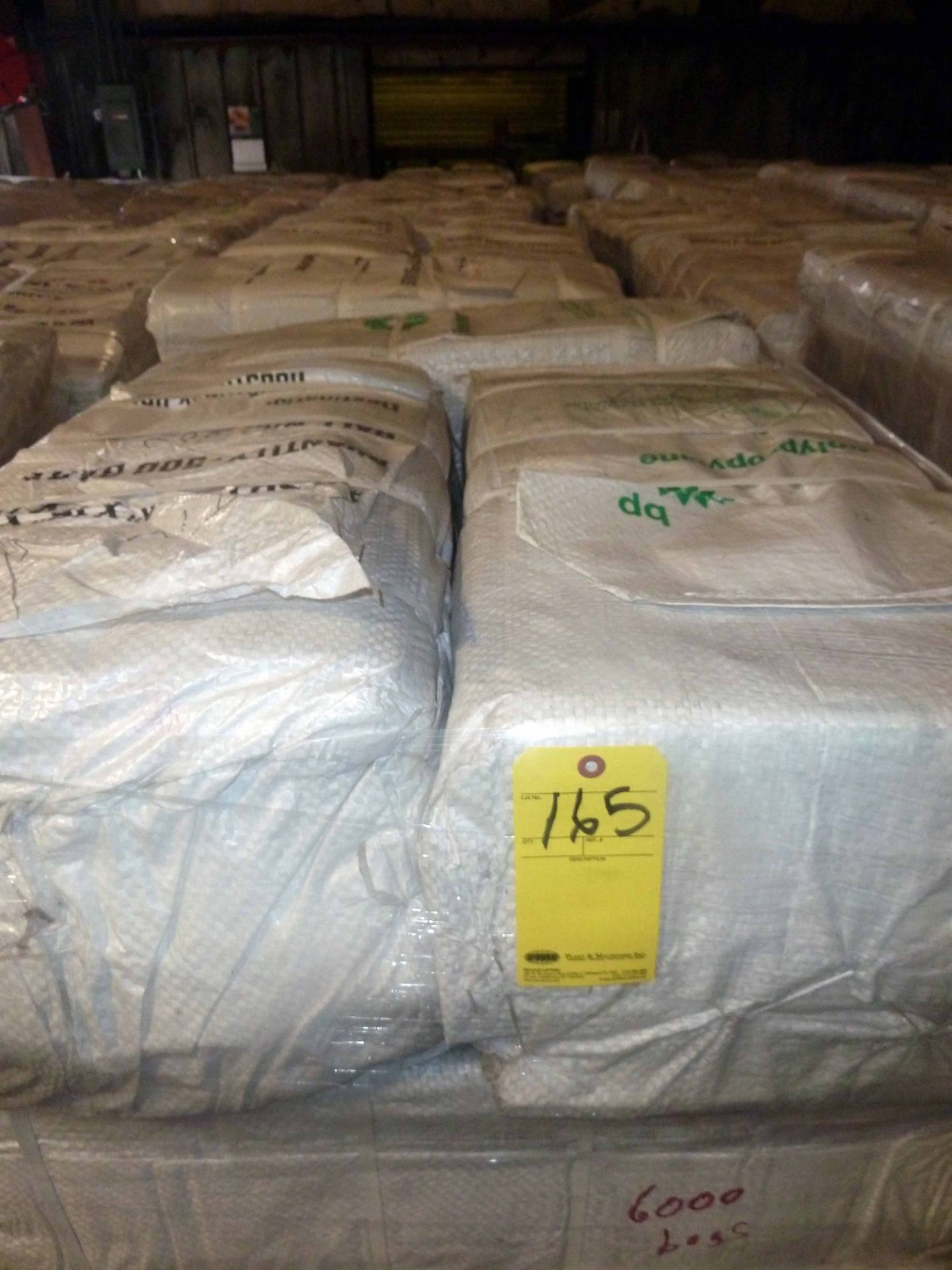 LOT OF PALLETIZED WOVEN BAGS, APPROX. 36,000 BAGS