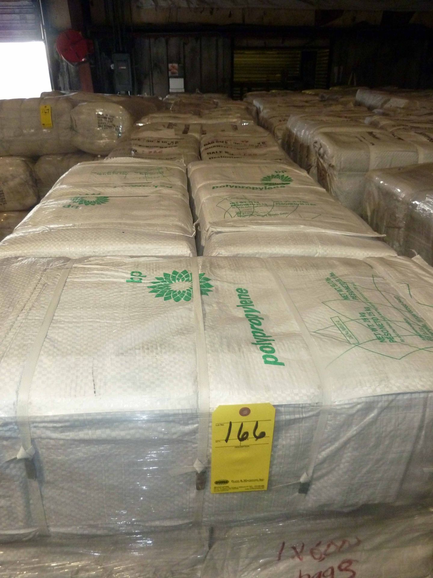 LOT OF PALLETIZED WOVEN BAGS, APPROX. 36,000 BAGS