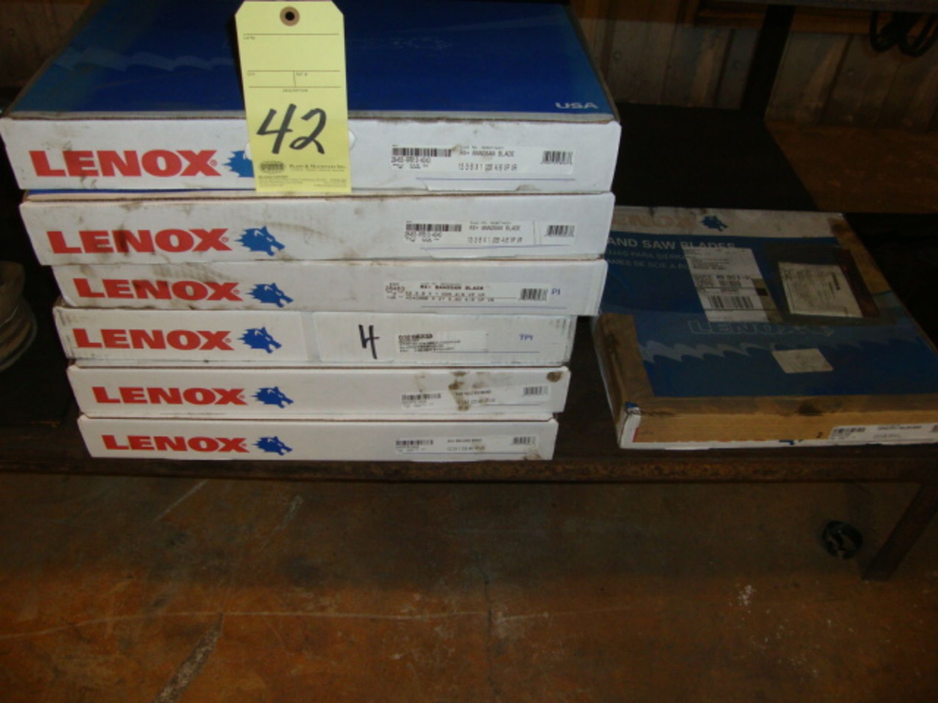 LOT CONSISTING OF BANDSAW BLADES (7): LENOX, (6) 133" x 1" & (1) 129" x 3/8"  (located under the