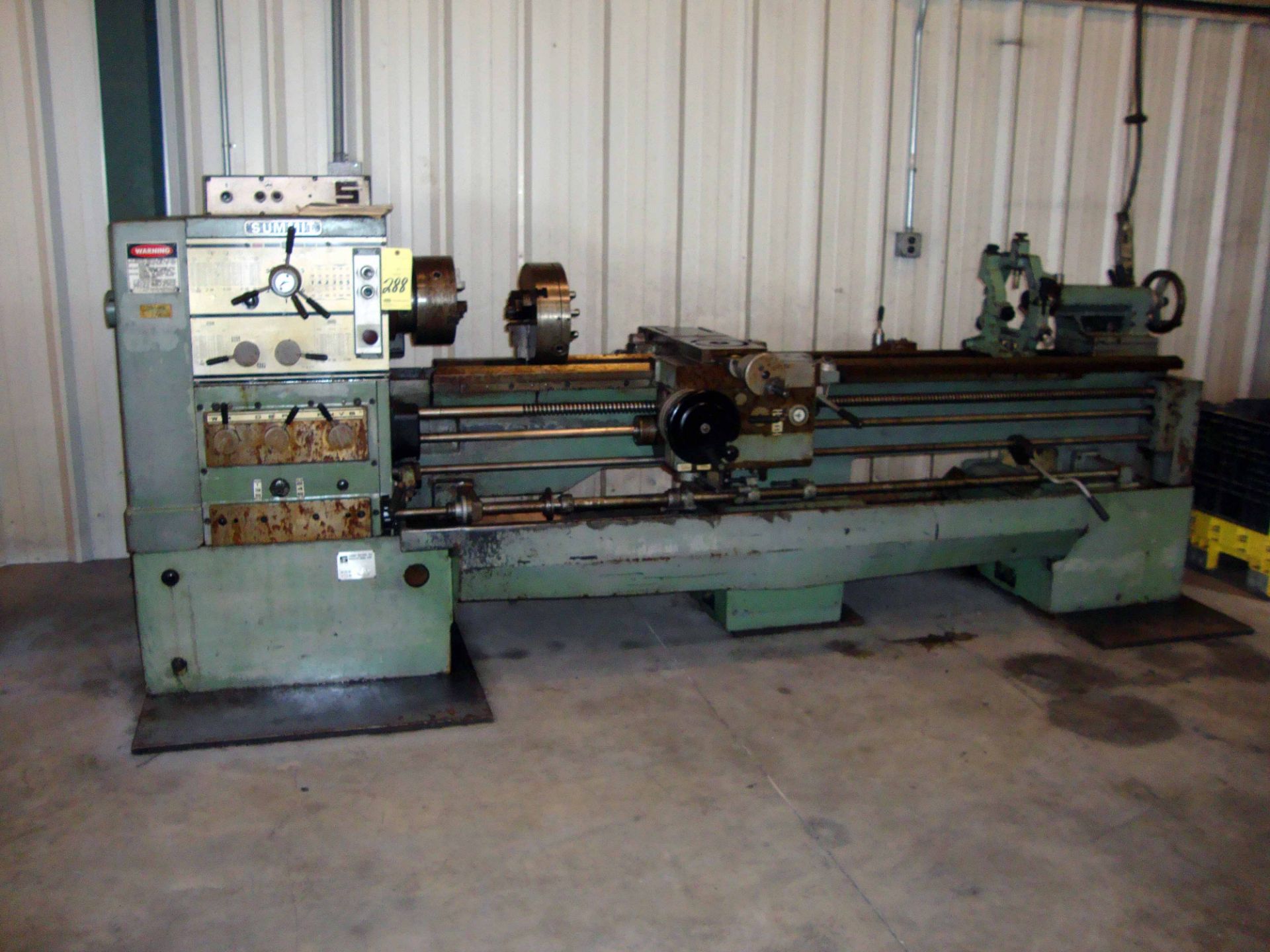 GAP BED ENGINE LATHE, SUMMIT 16" X 80", spds: 25-2000 RPM, 2-1/8" spdl. hole, inch/metric thdng., - Image 2 of 2