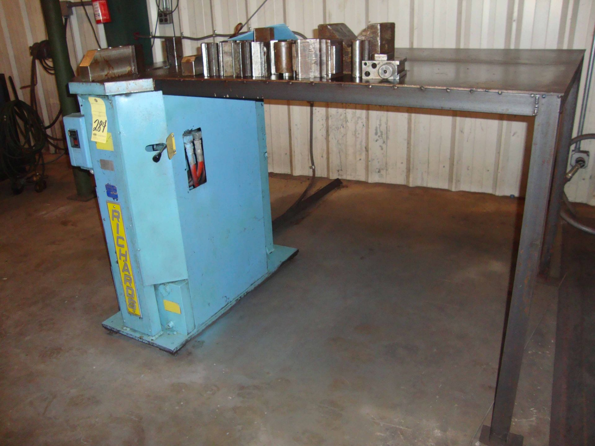 MULTI-FORM BENDER, RICHARDS MDL. 44 HB, 5/16Â x 4Â bending capacity, assorted bending dies, hand - Image 2 of 3