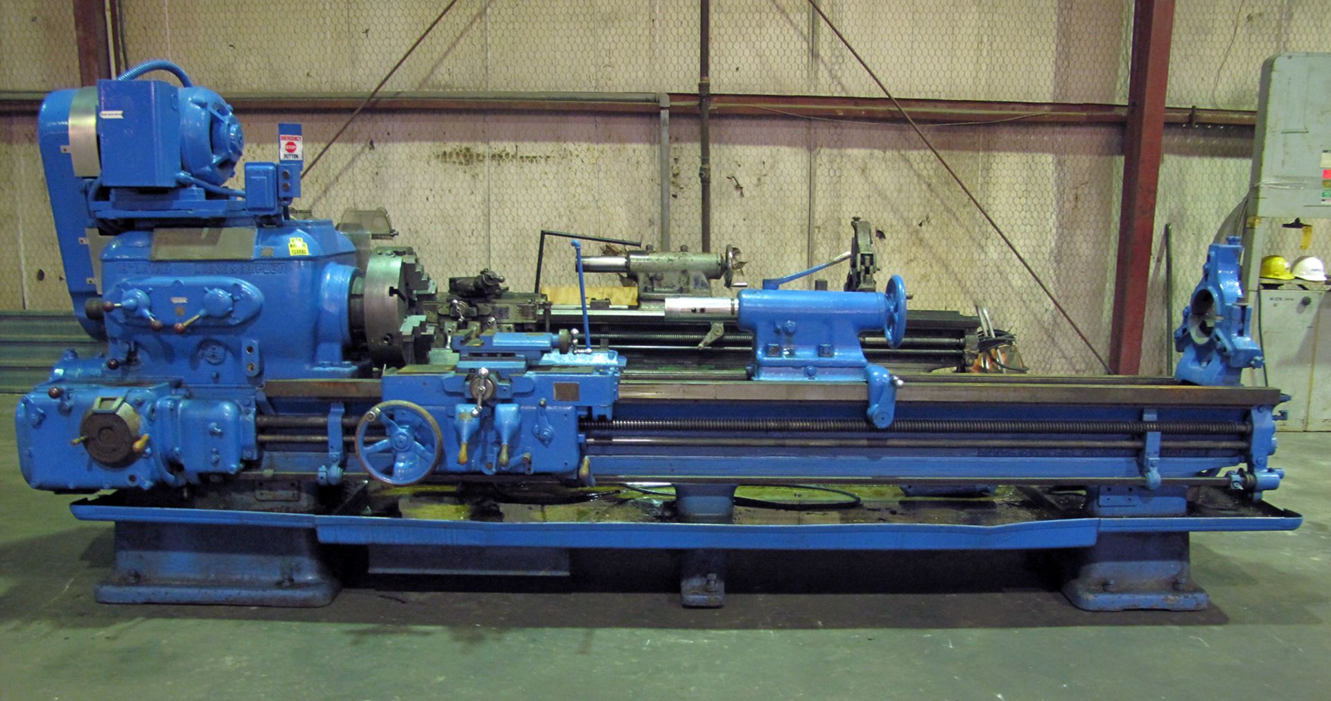 ENGINE LATHE, LODGE & SHIPLEY 20â€ X 120â€, 11" sw. over crosslide, (24) spdl. spds: 9- 500 RPM,