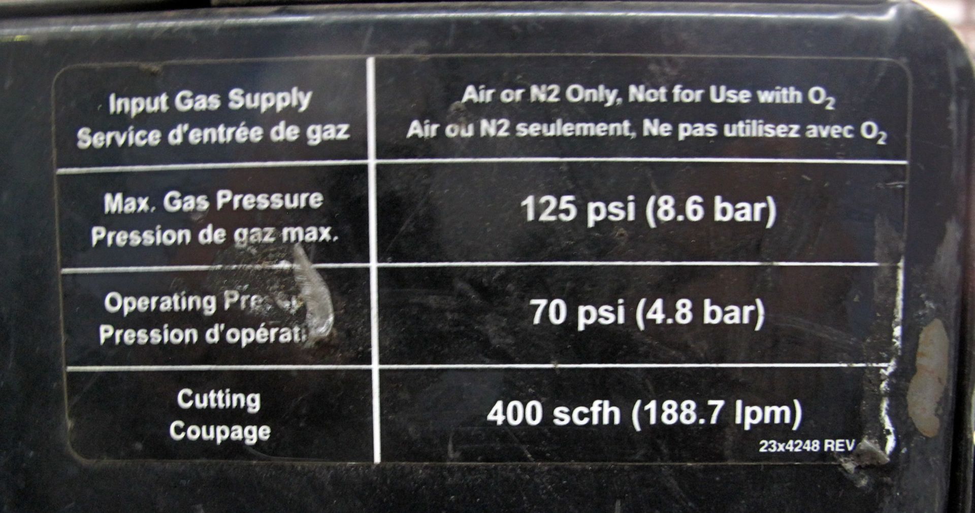 PLASMA CUTTER, THERMAL DYNAMICS PAK MASTER 100 XL PLUS, new 2001, S/N 01150908 - Image 7 of 7