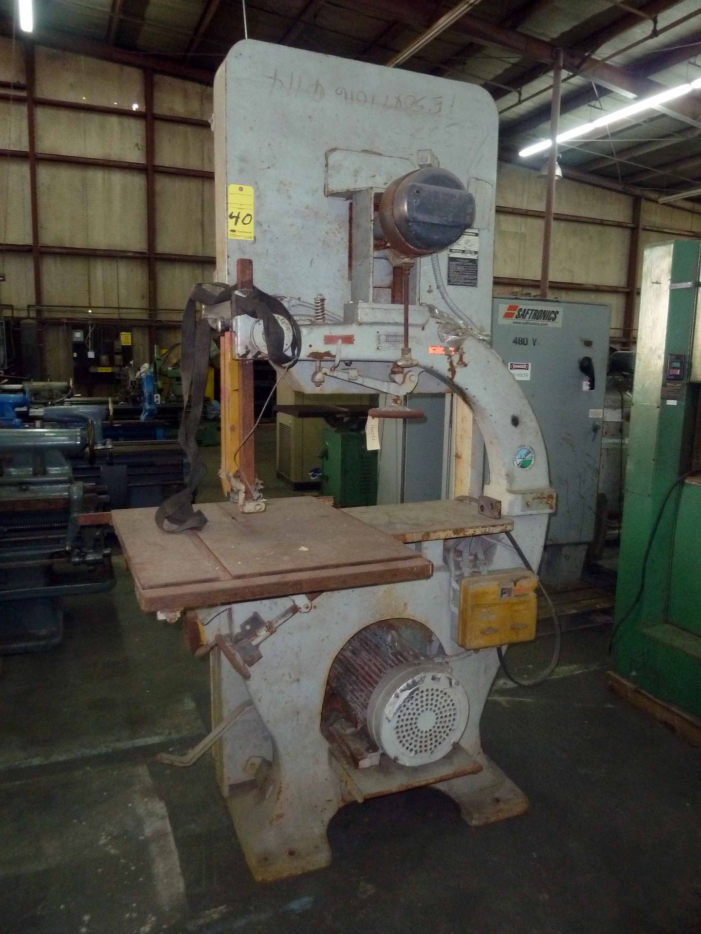 VERTICAL WOODWORKING BANDSAW, NORTHFIELD 36", approx. 3,000 lb. cap., 5 HP motor, 460v/3 ph/60 Hz