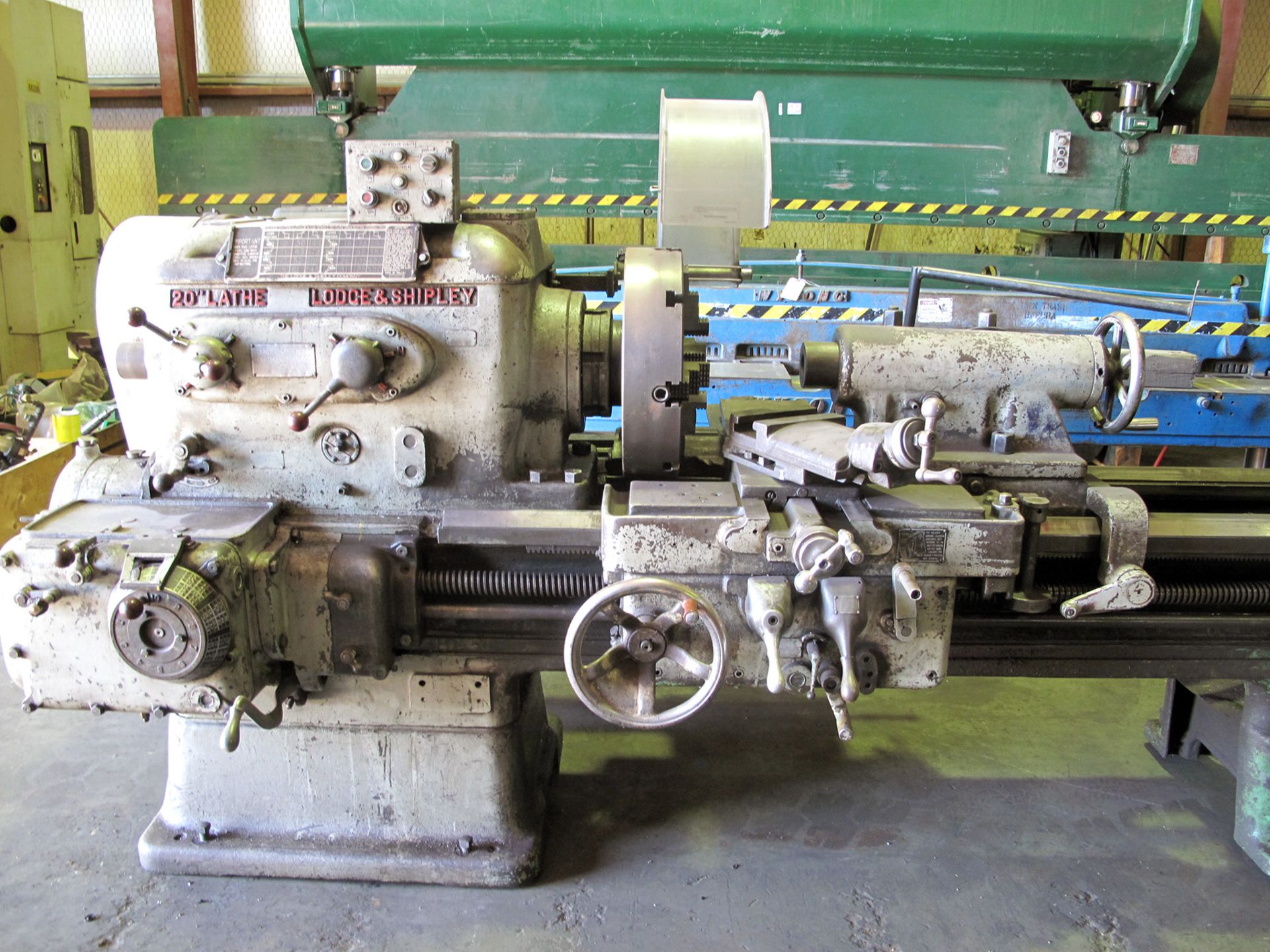 ENGINE LATHE, LODGE & SHIPLEY 24" X 120", Mdl. 20, 14" over crosslide, spds: 9-500 RPM, fds: 0. - Image 3 of 9