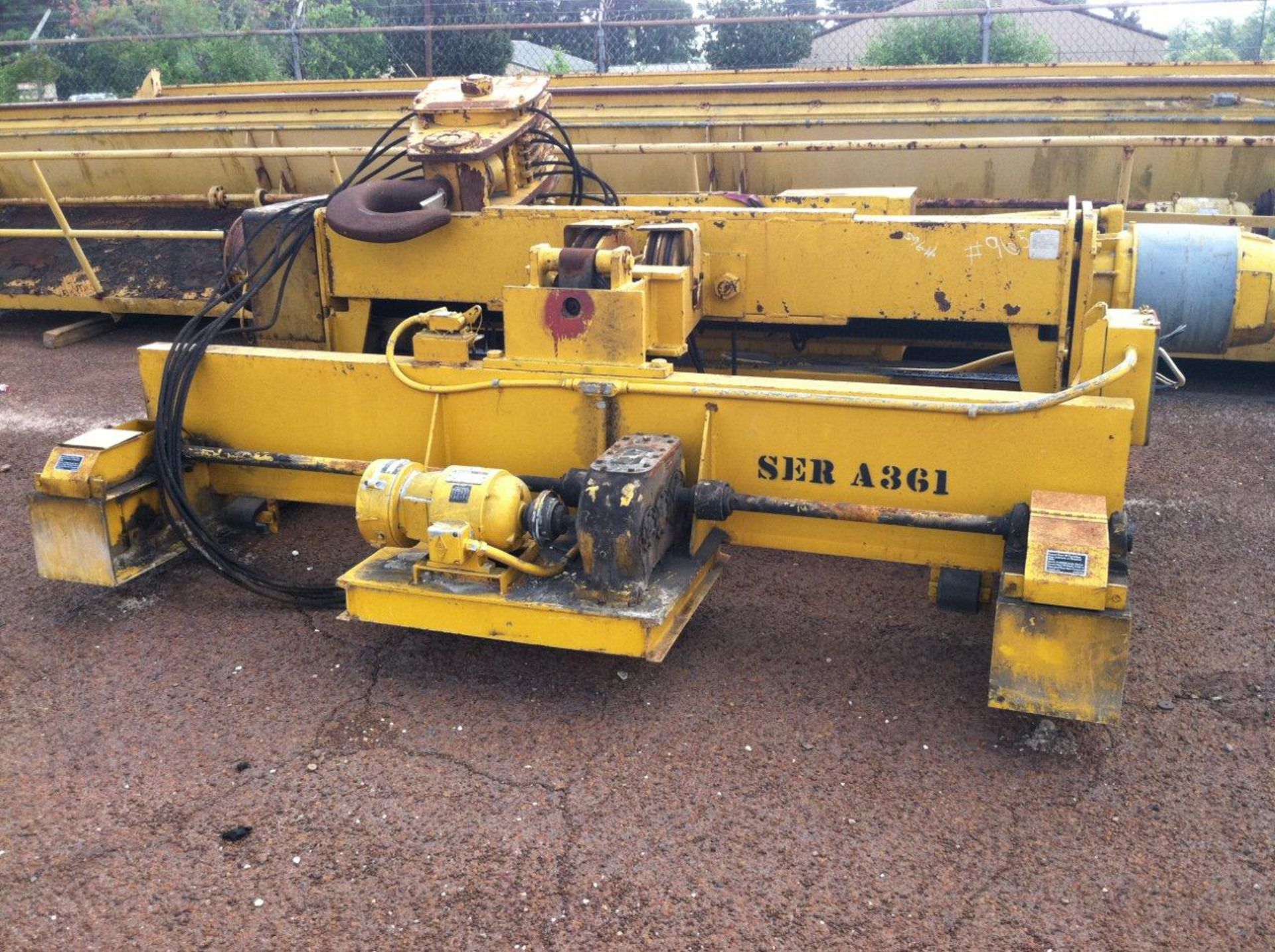 OVERHEAD BRIDGE CRANE, LANDEL 30 T. X 57' SPAN DOUBLE GIRDER, new 1975, center drive, 30 T. cap.