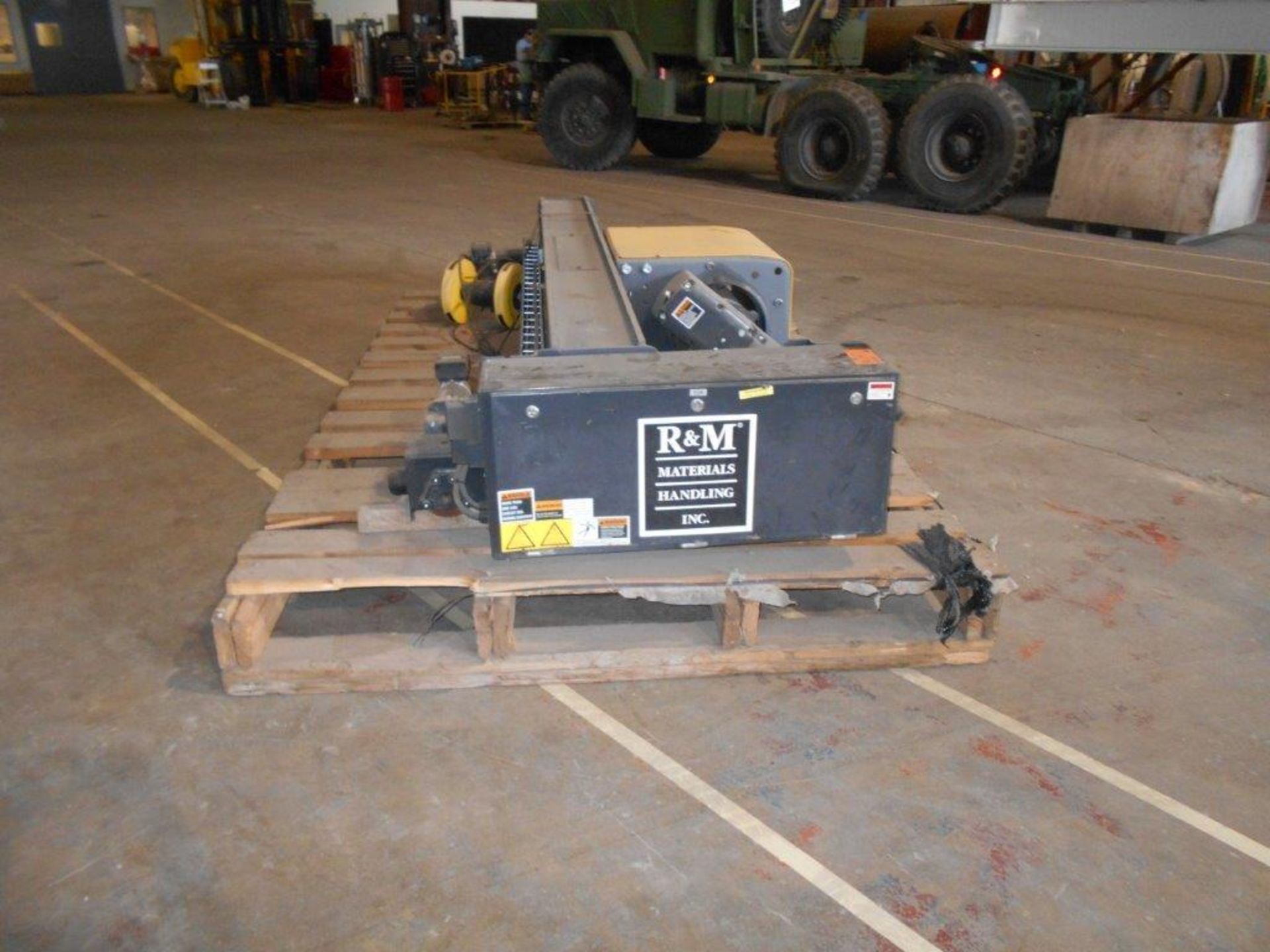 WIRE ROPE HOIST, R&H MATERIALS HANDLING INC. 10 T. CAP., Mdl. Spacemaster SX, dbl. girder, dual - Image 4 of 7