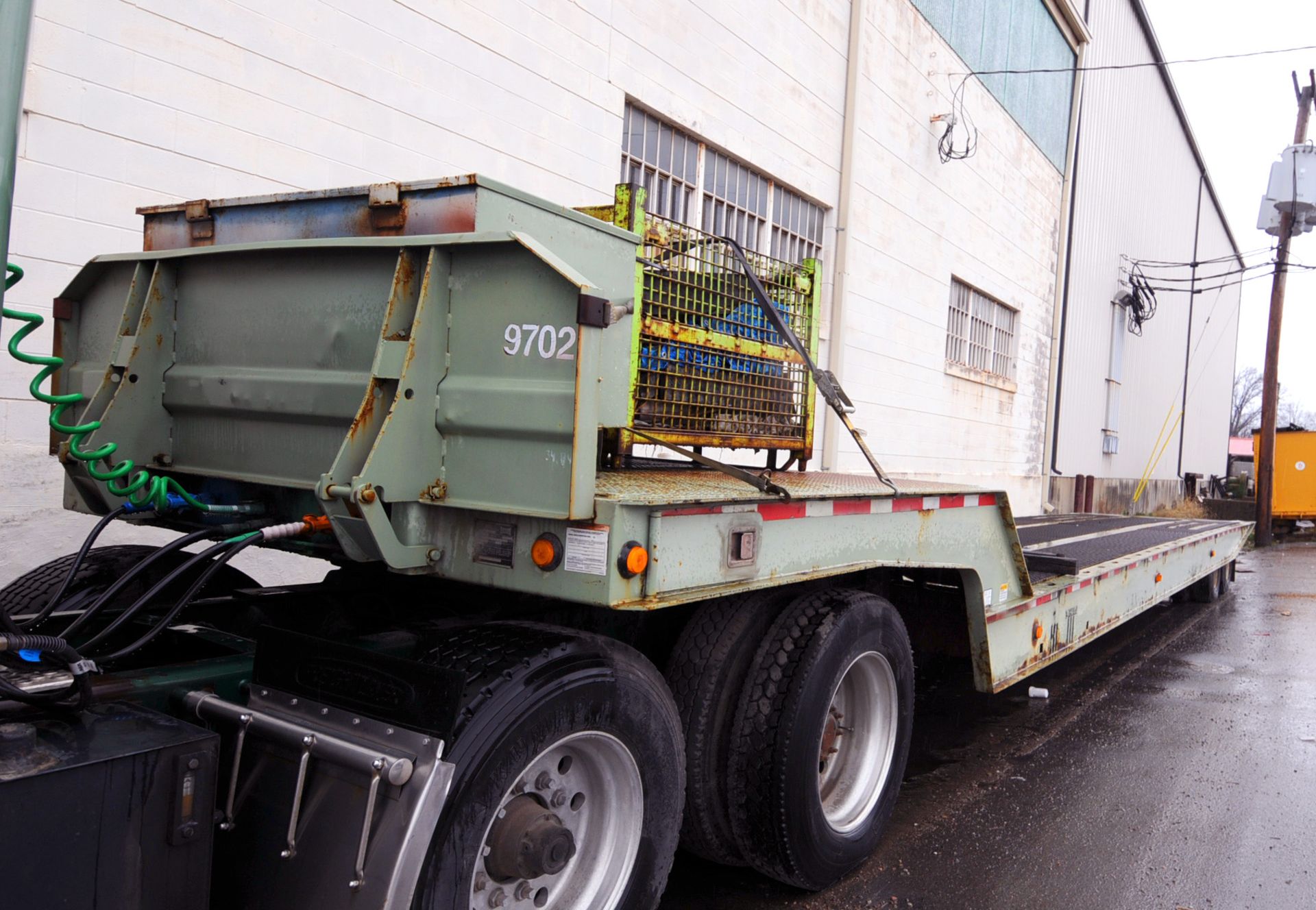 TRAILER, LANDOLL HAUL-ALL, new 1997, 77,000 lb. G.V.W.R., all axles, bar grate steel deck w/extra