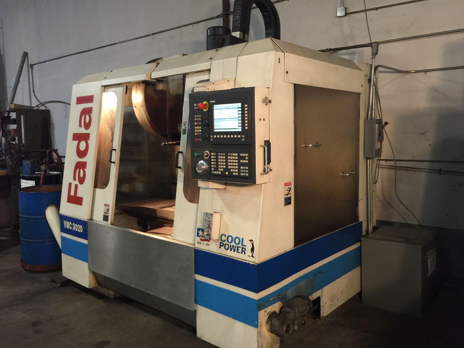 CNC VERTICAL MACHINING CENTER, FADAL MDL. 3020, new 2000, 3 axis, Siemens CNC control, 20" x 40" T- - Image 3 of 12