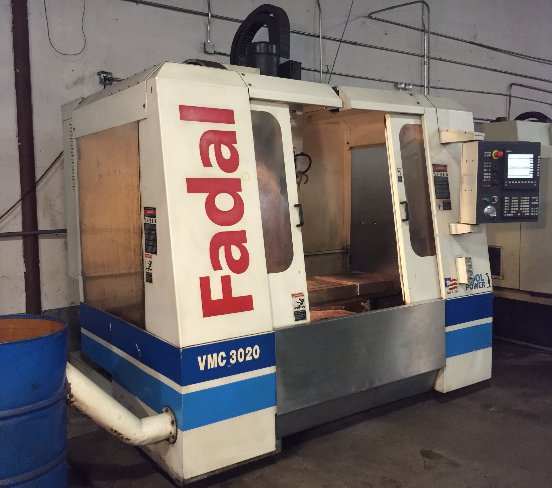 CNC VERTICAL MACHINING CENTER, FADAL MDL. 3020, new 2000, 3 axis, Siemens CNC control, 20" x 40" T- - Image 2 of 12