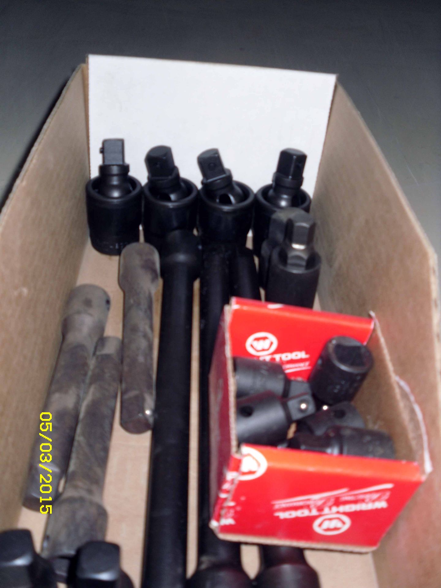 LOT CONSISTING OF WRIGHT TOOL IMPACT 1/2" DRIVE EXTENSIONS, REDUCERS & UNIVERSAL JOINTS, assorted