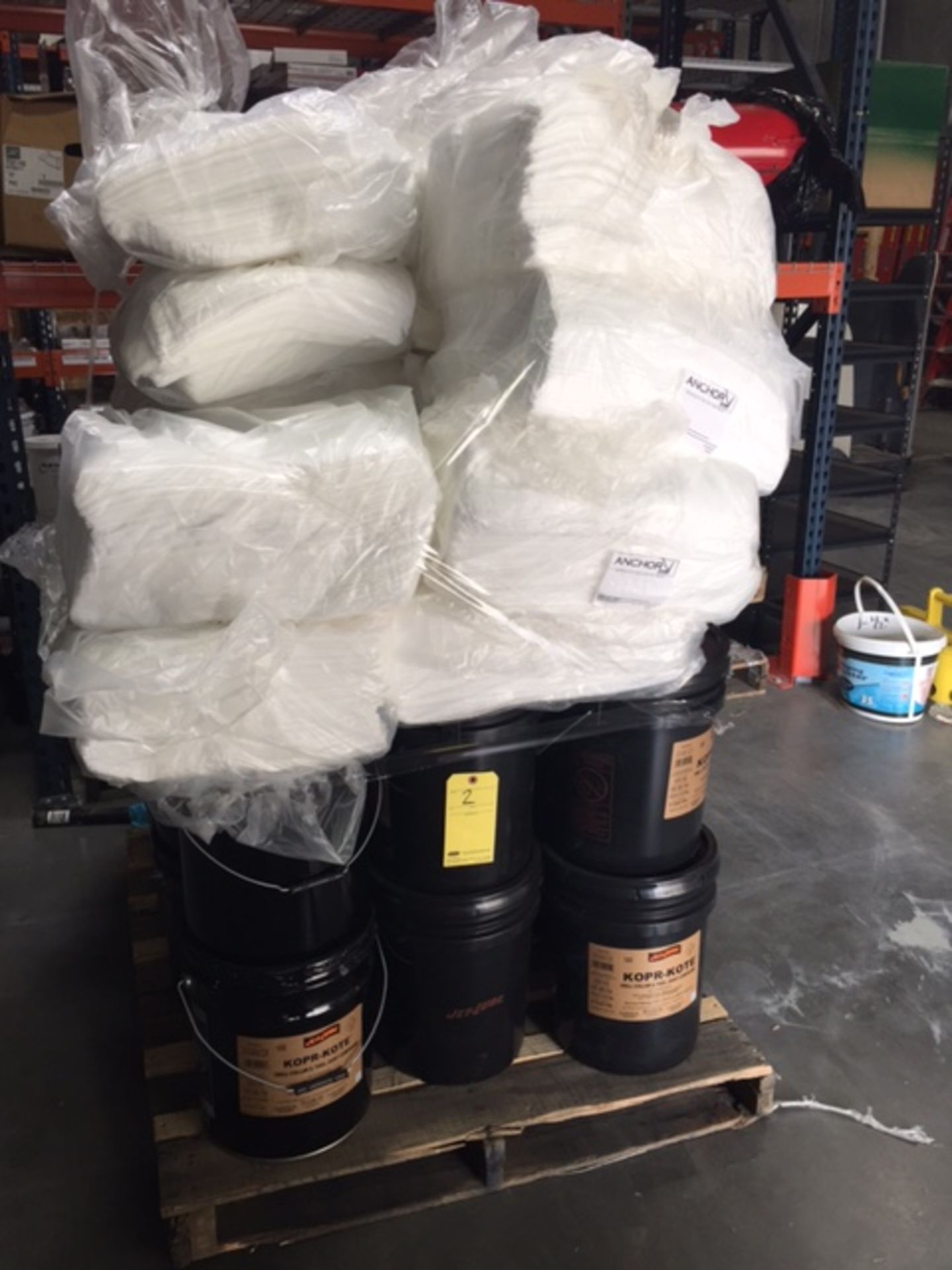 LOT OF KOPR-KOTE PIPE DOPE & ABSORBENT PADS  LOCATED IN HOUSTON, TX